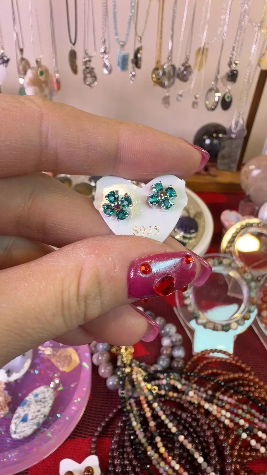 plant/pariba topaz earrings-0