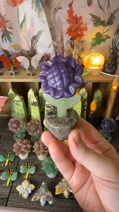 plant/$25 | Lepidolite Sunflower in Yooperlite Pot-0-thumbnail