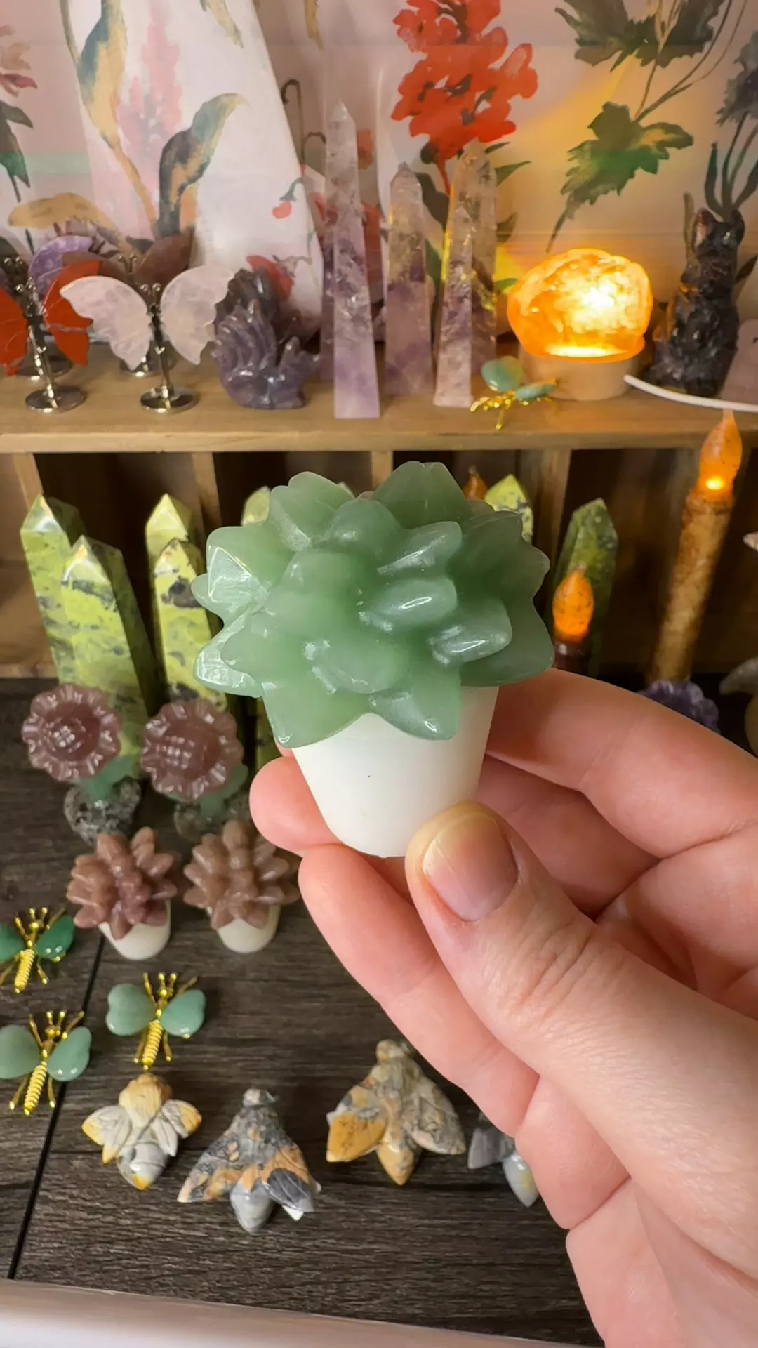 plant/$22 | Green Aventurine Succulent Pot-0