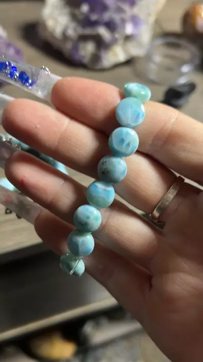 plant/Larimar Coin Bracelet-0-thumbnail