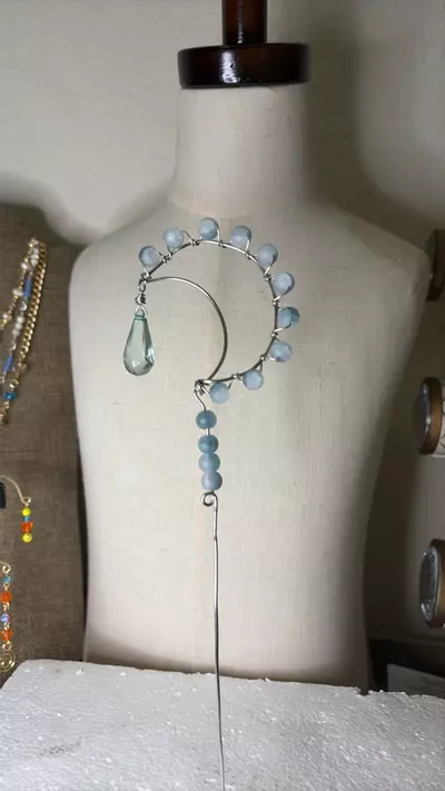 plant/glass moon with glass beads in-0-thumbnail