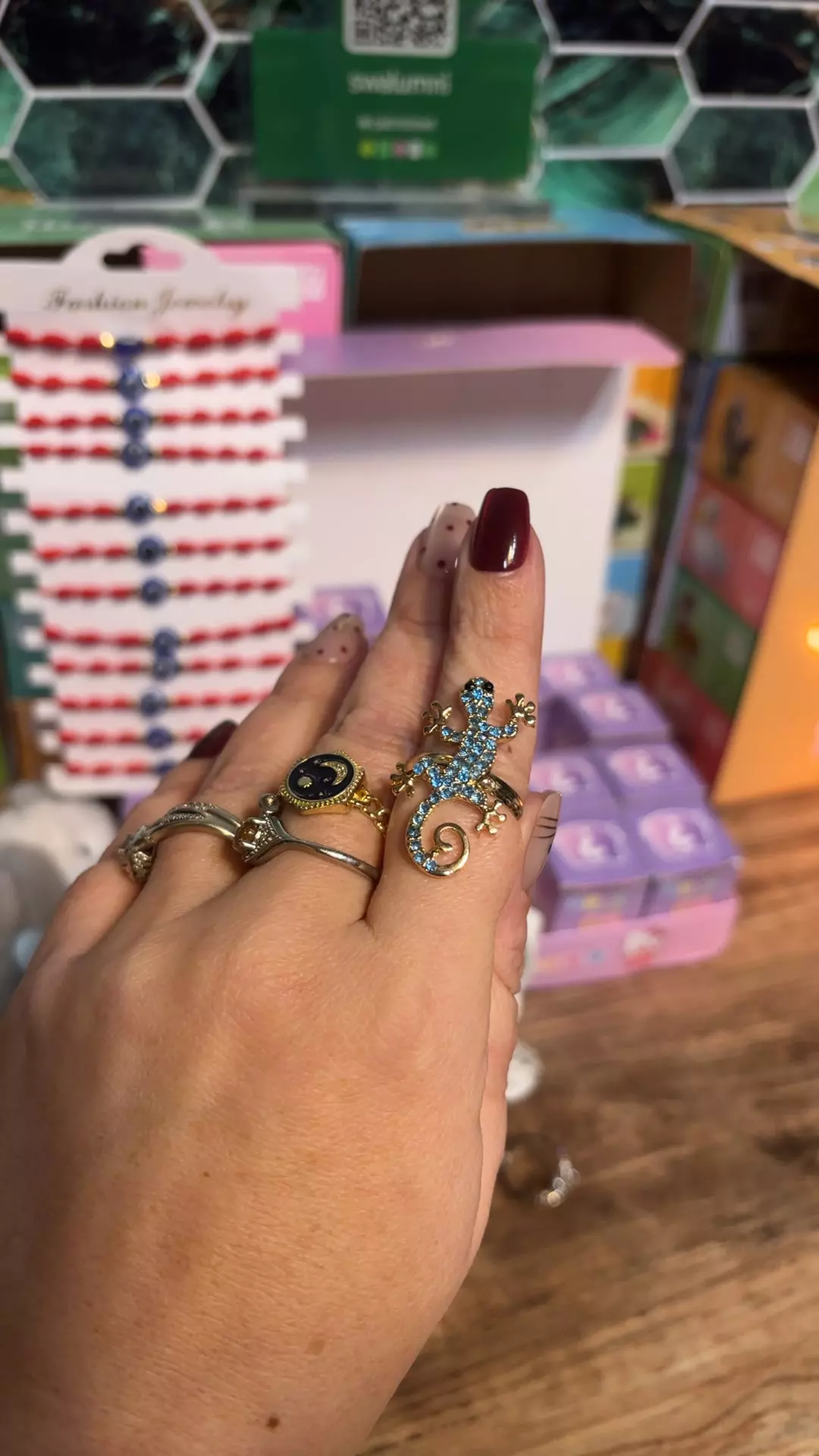 plant/Adjustable gecko ring-0