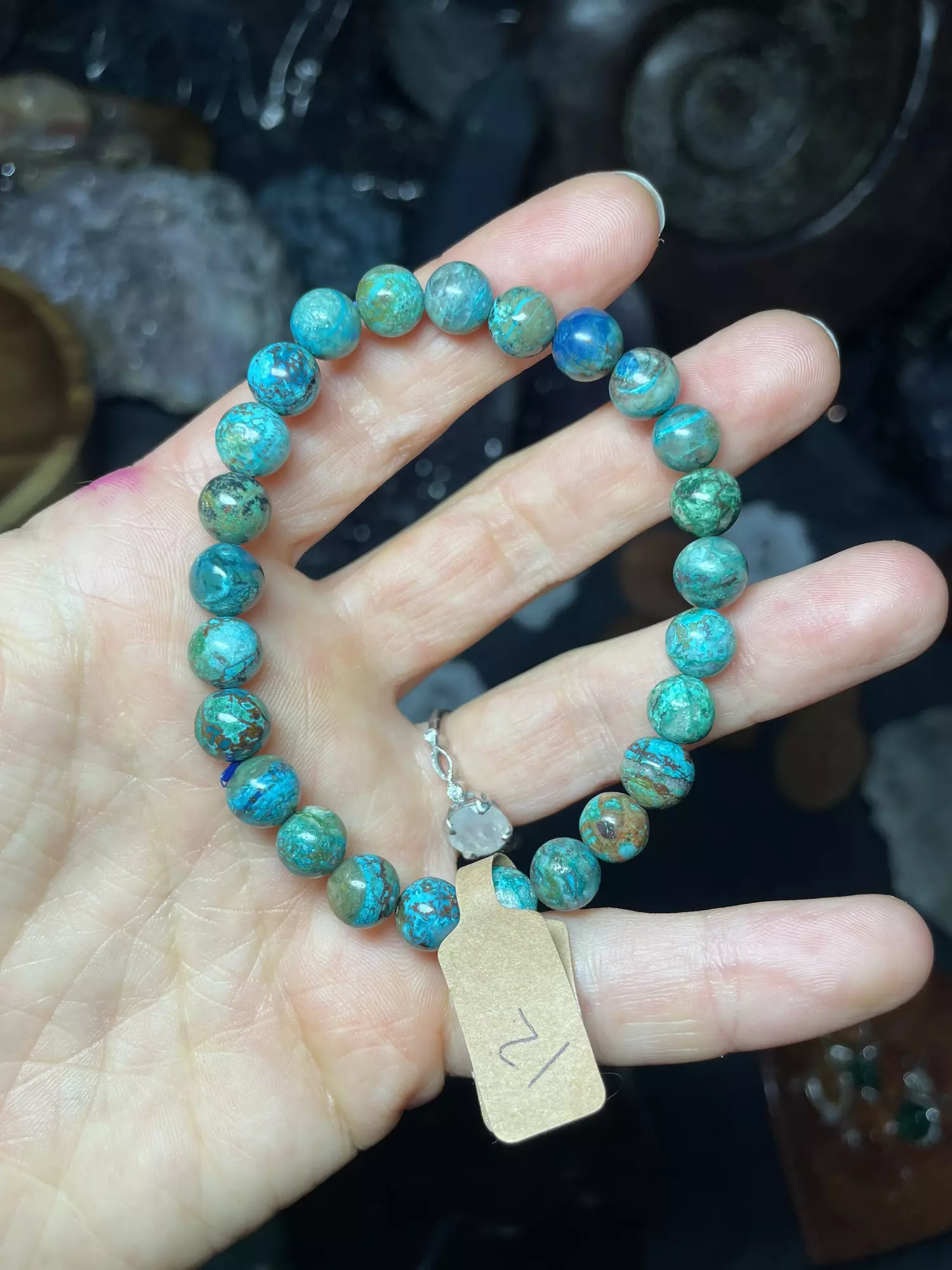 plant/Chrysocolla bracelet-0