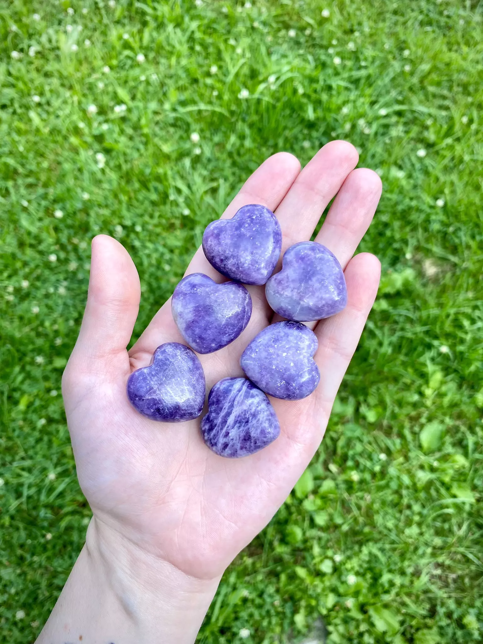 plant/Lepidolite heart-0