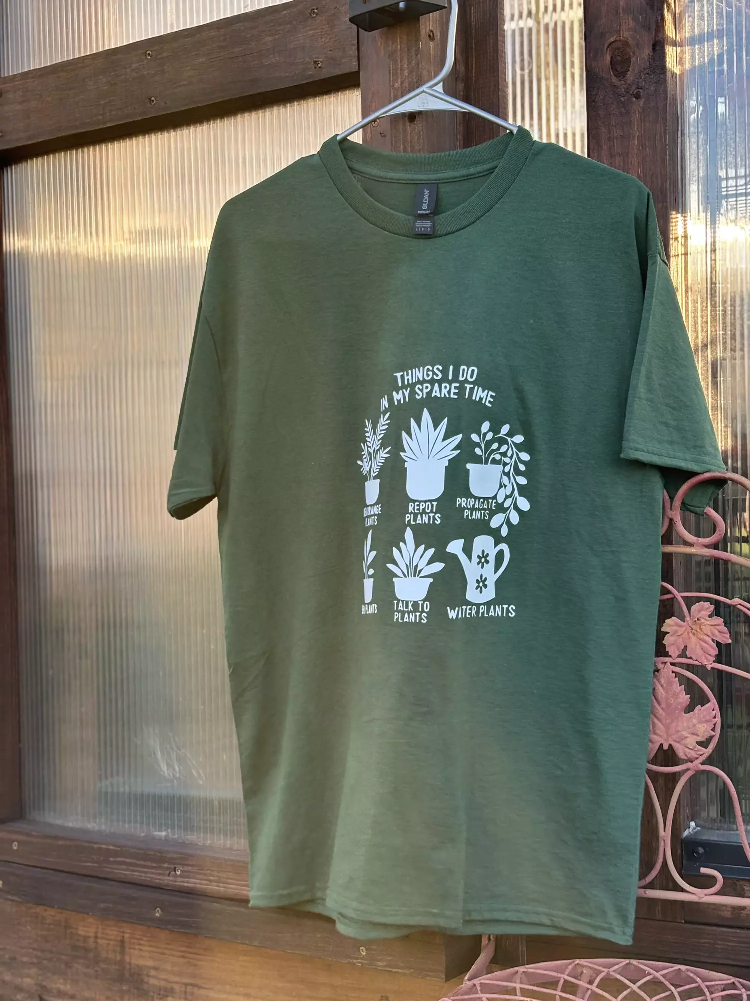 plant/Things I do in my spare time plant shirt Dark green size L-0
