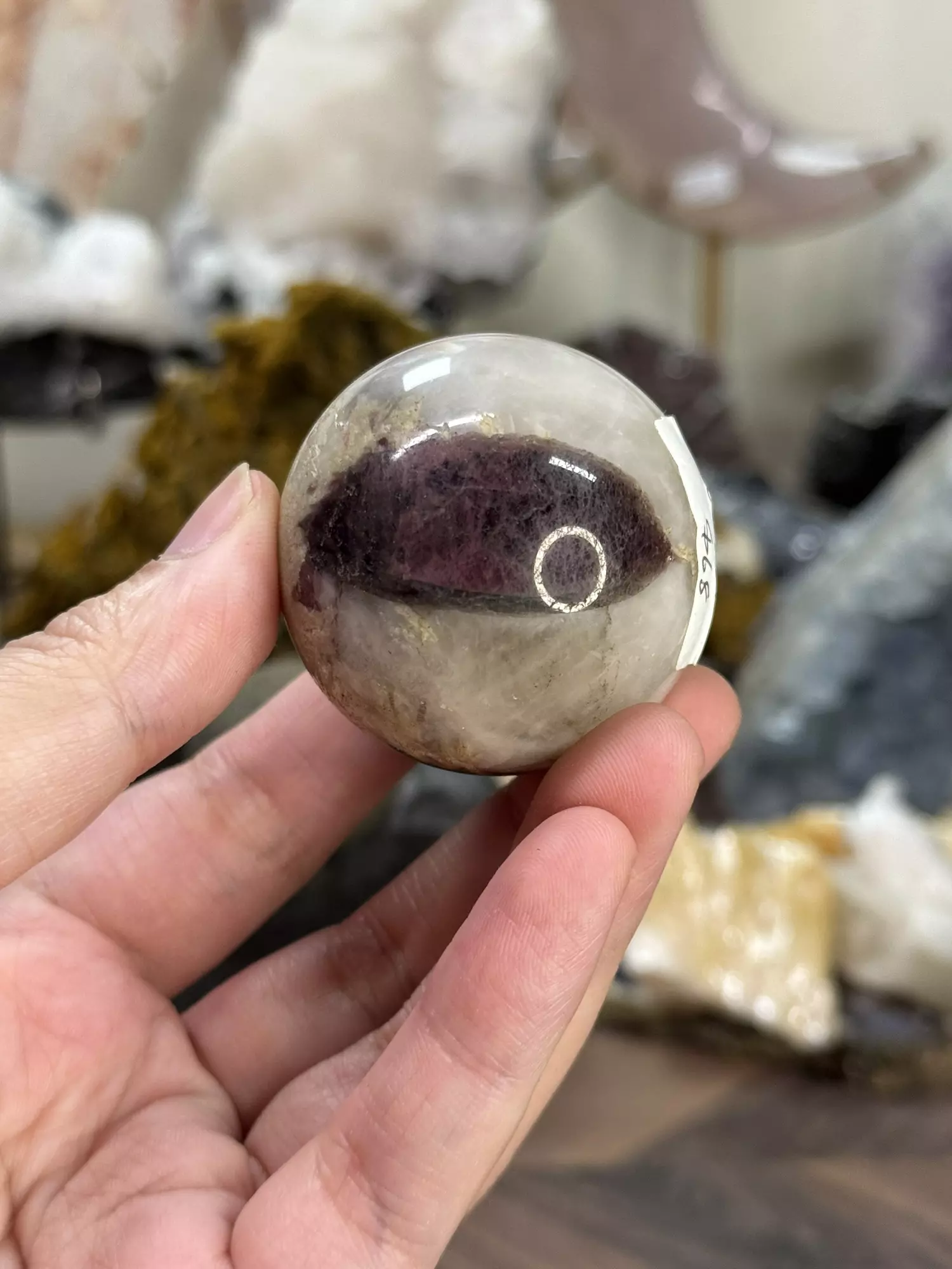 plant/Pink Tourmaline Sphere-0