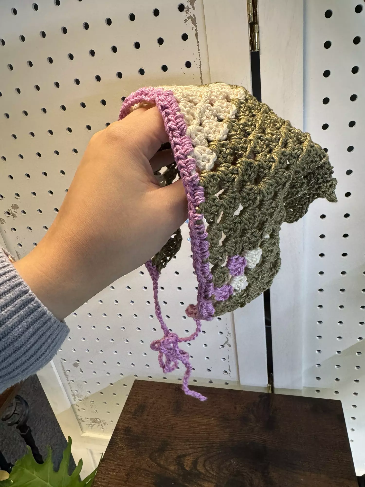 plant/Crochet Luna Moth Bandana (MADE TO ORDER)-1