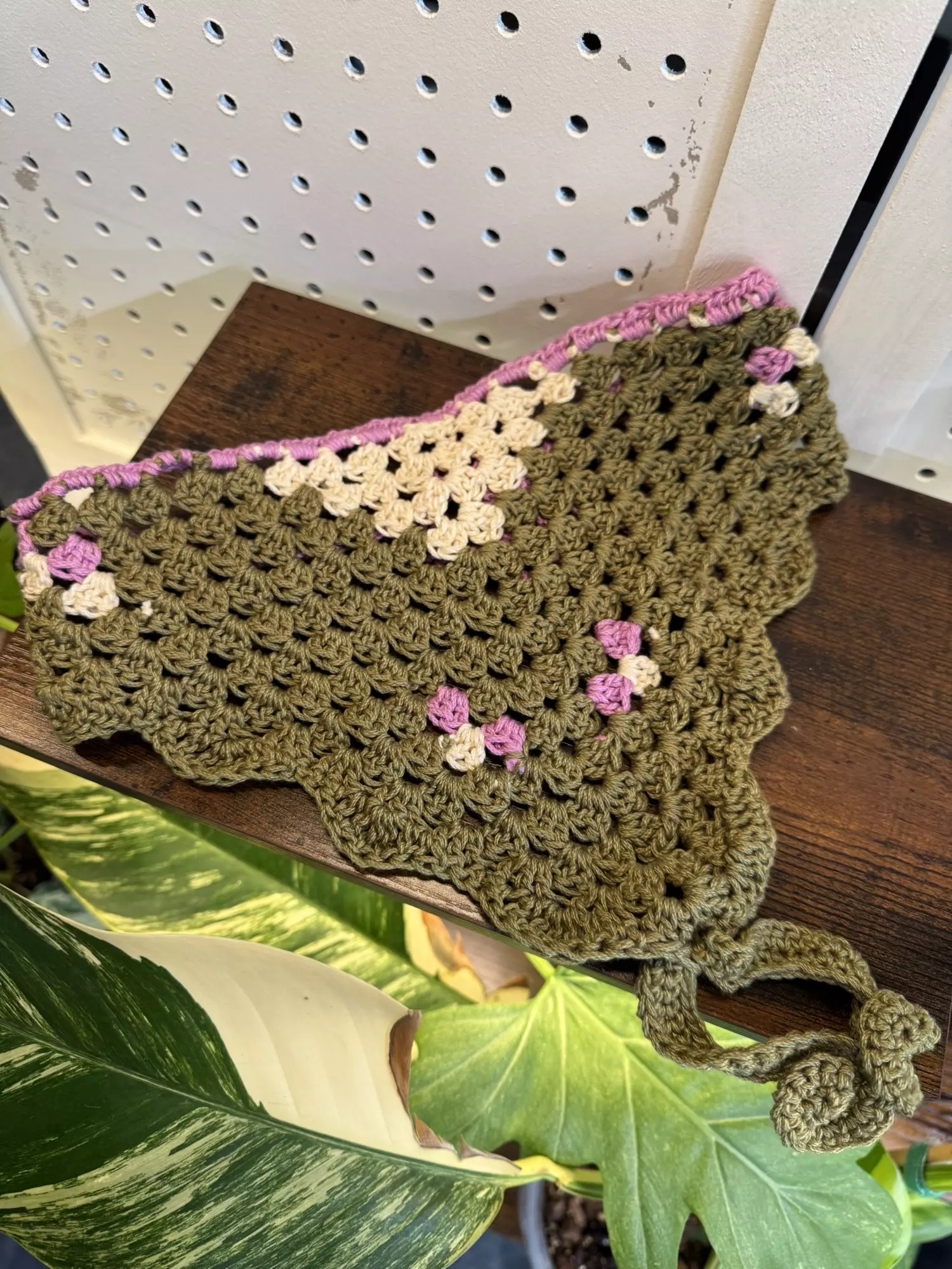 plant/Crochet Luna Moth Bandana (MADE TO ORDER)-0