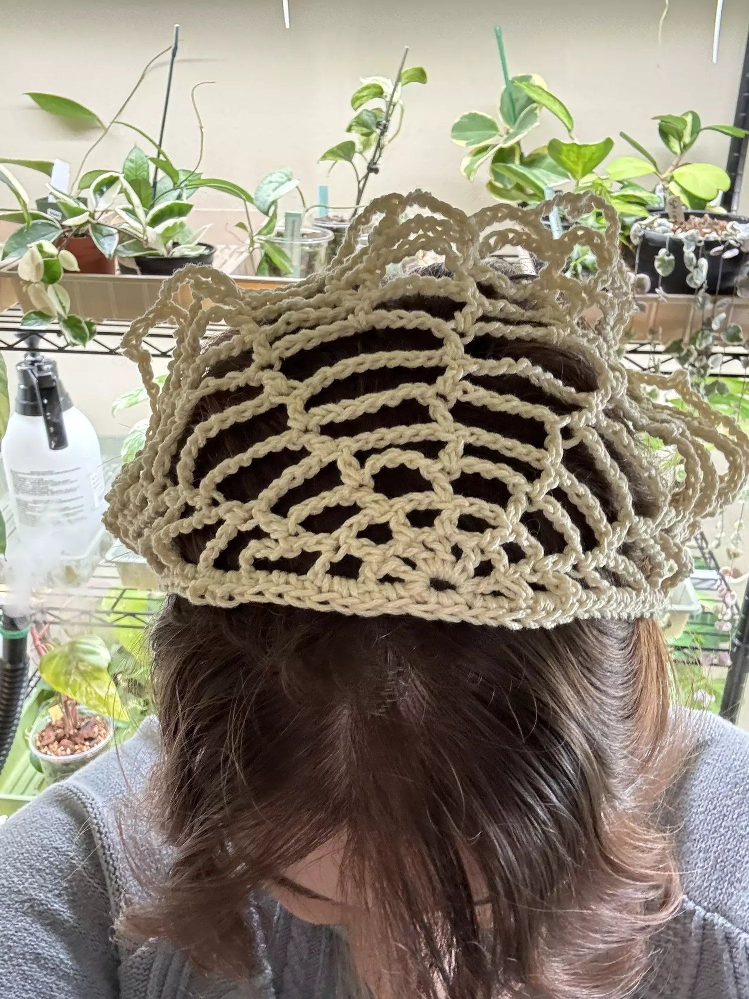 plant/Crochet Spiderweb Bandana (MADE TO ORDER)-4