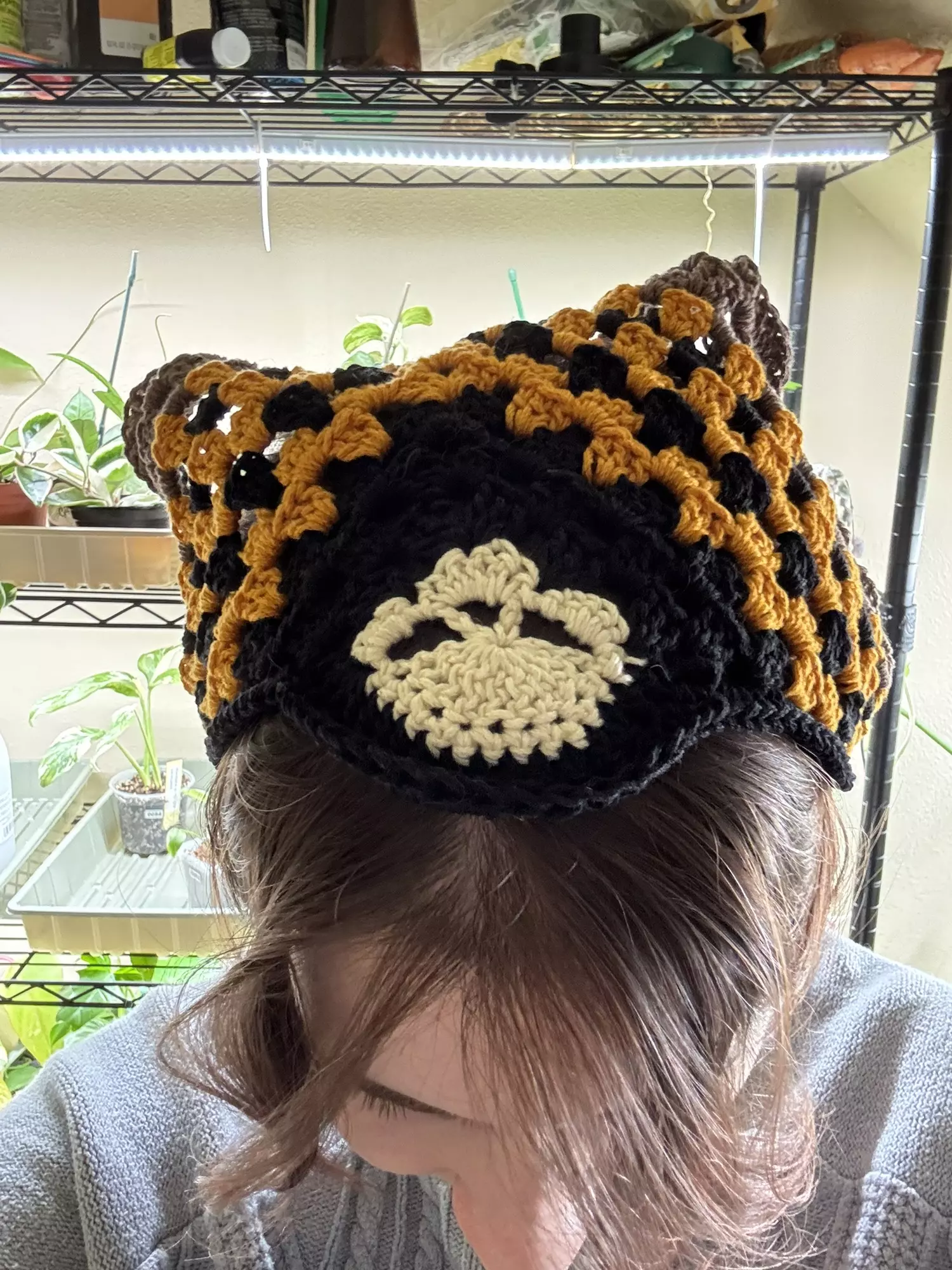 plant/Crochet Death’s Head Hawkmoth Bandana (MADE TO ORDER)-4