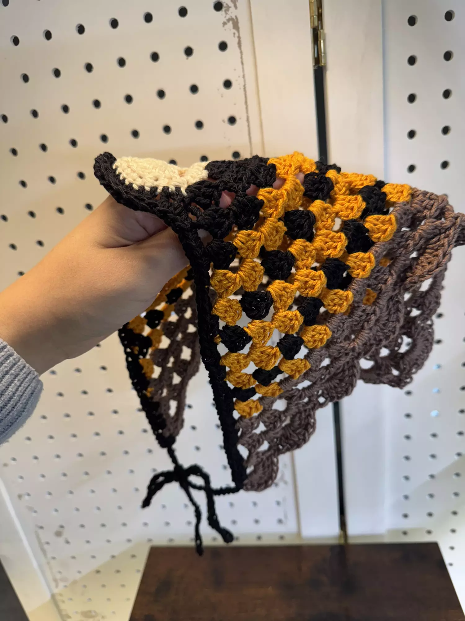 plant/Crochet Death’s Head Hawkmoth Bandana (MADE TO ORDER)-1