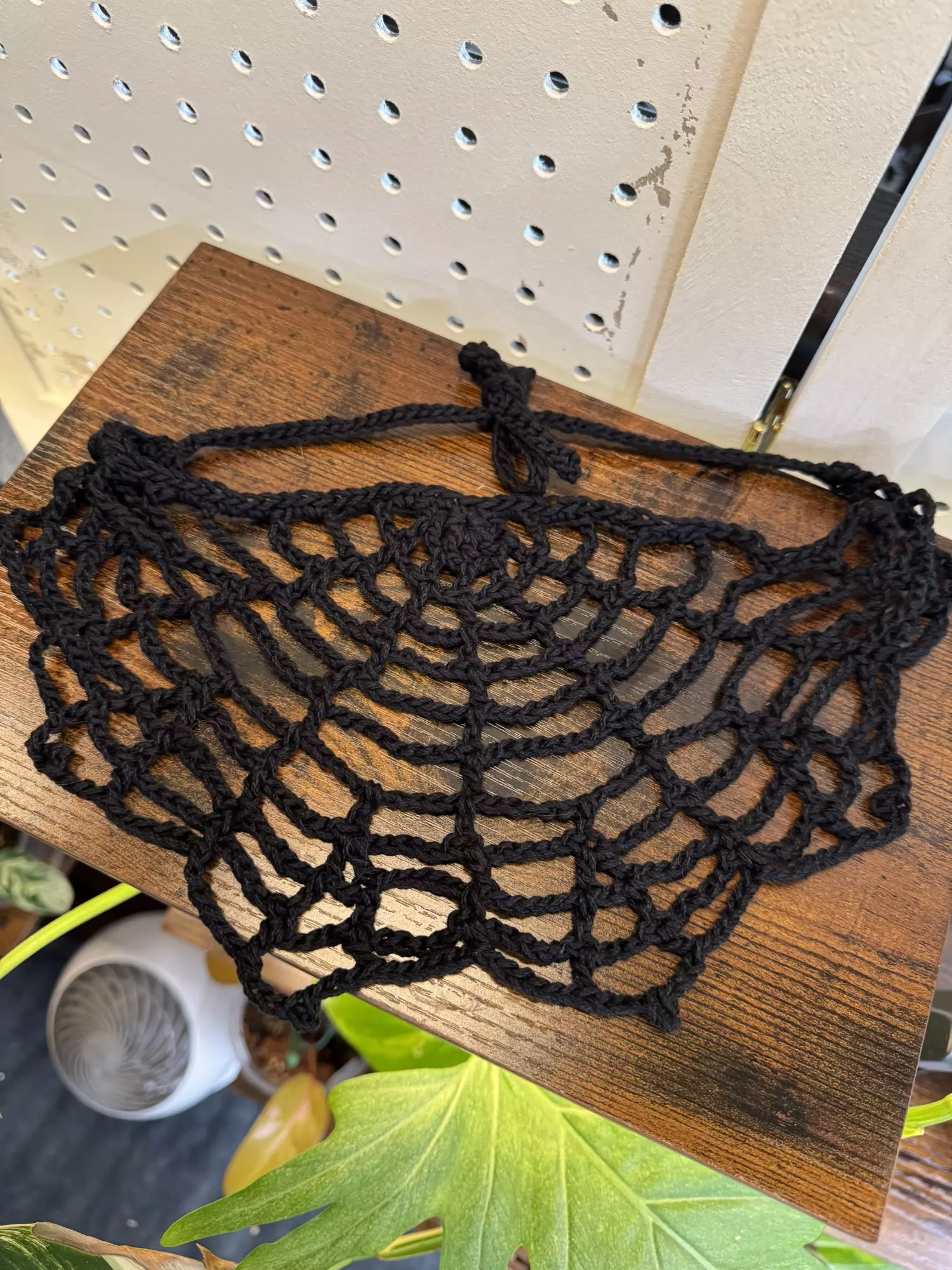 plant/Crochet Spiderweb Bandana (MADE TO ORDER)-1