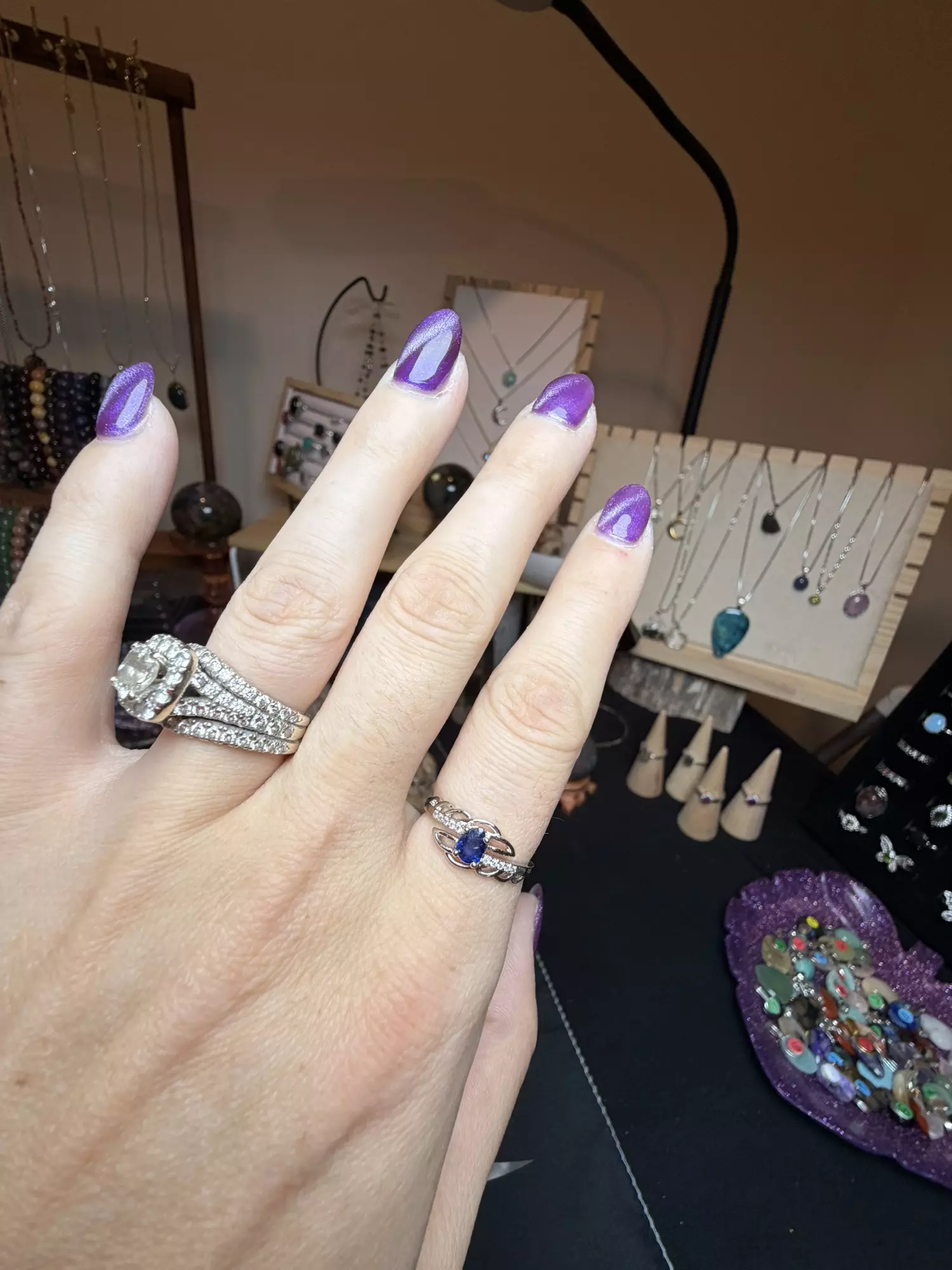 plant/sapphire adjustable ring-1