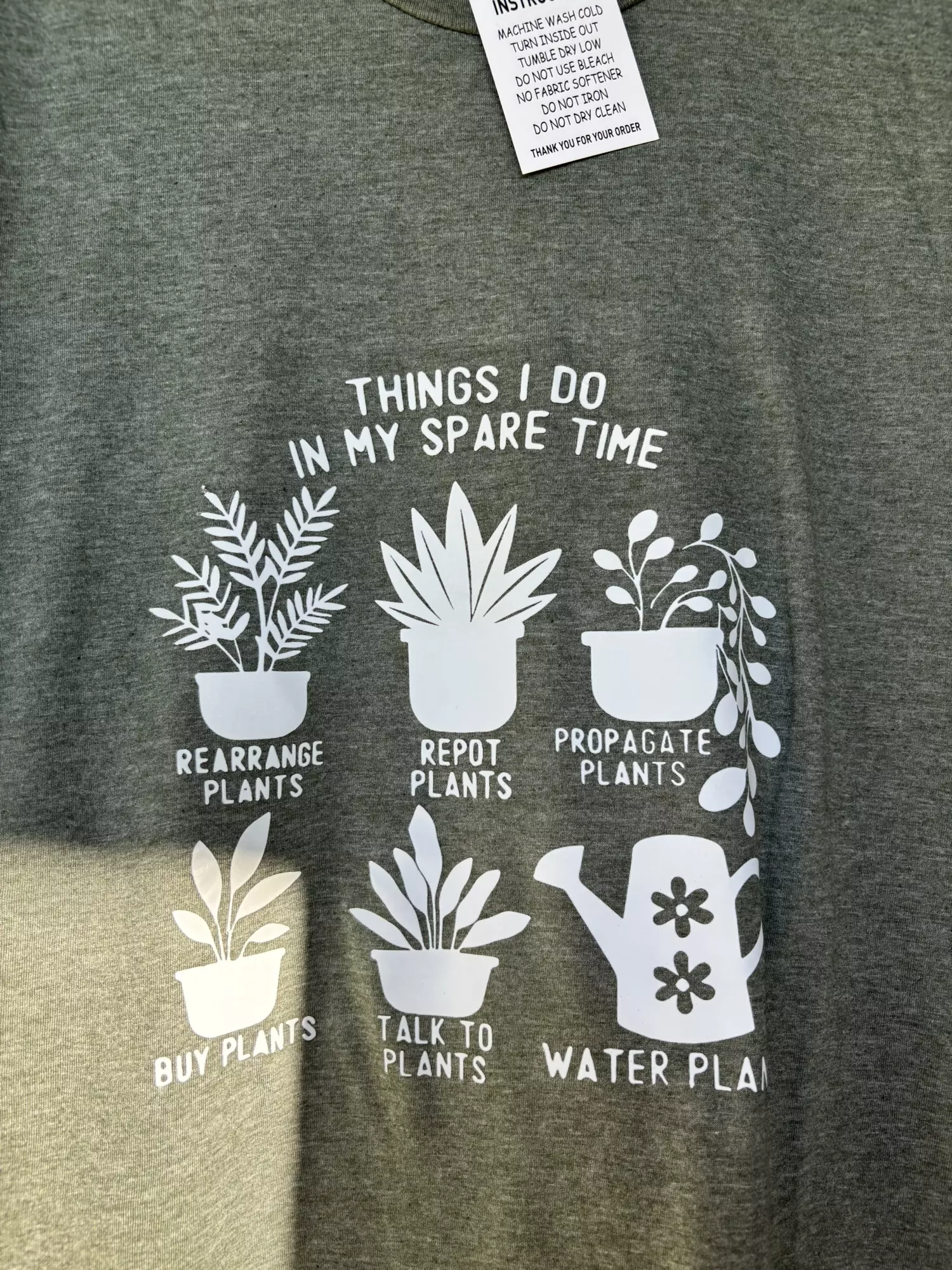 plant/“Things I do in my spare time” Heather green size L-0