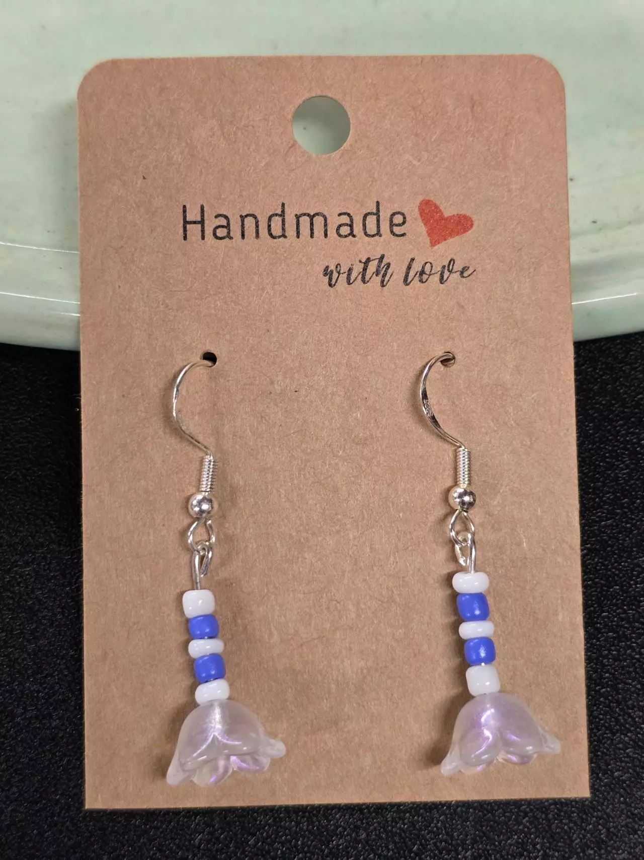 plant/Handmade Earings Sterling Silver Hardware -0