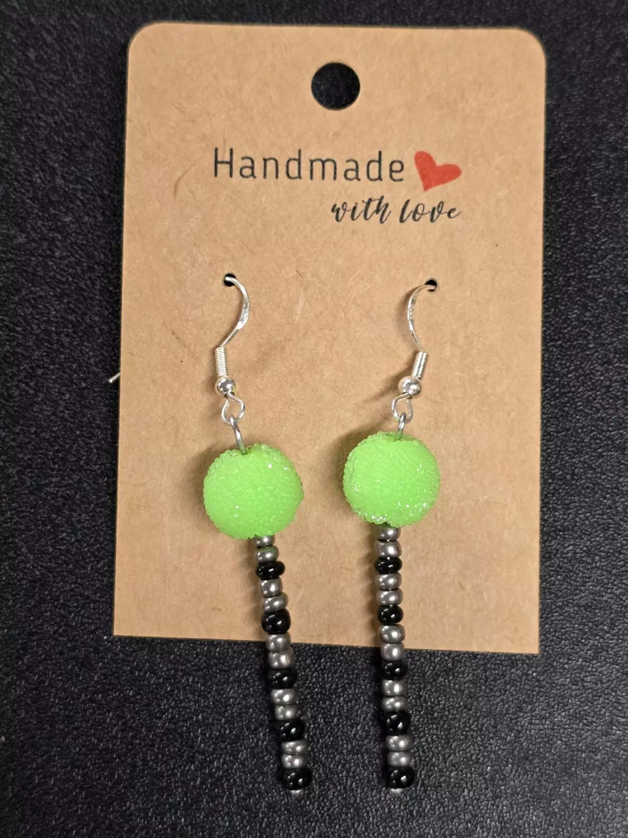 plant/Handmade Earings Sterling Silver Hardware -0