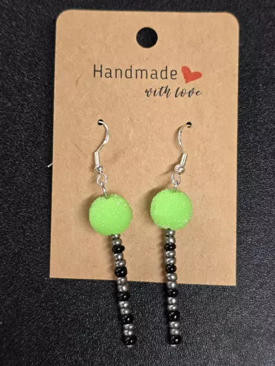 plant/Handmade Earings Sterling Silver Hardware -0-thumbnail