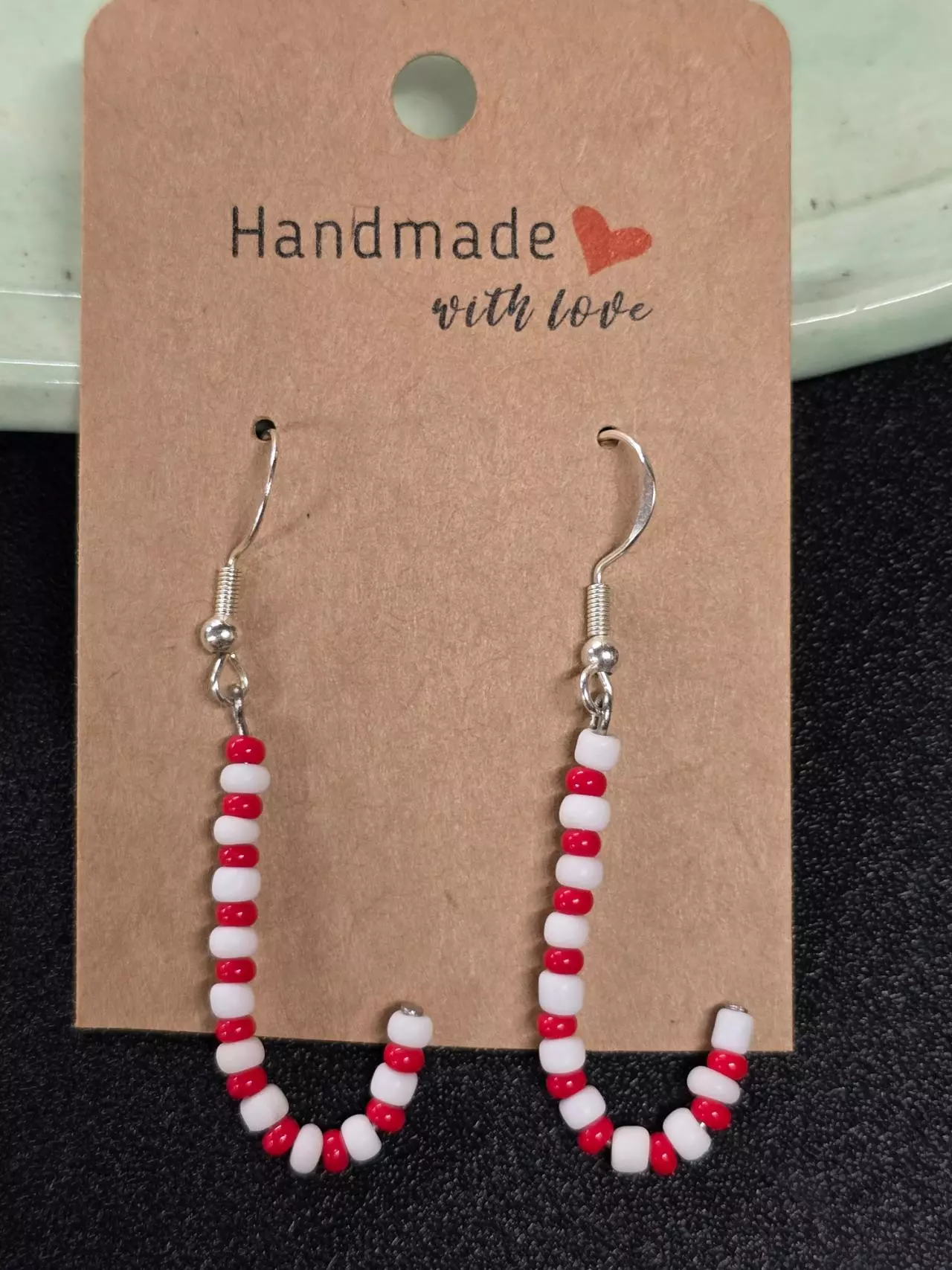 plant/Handmade Earings Sterling Silver Hardware -0