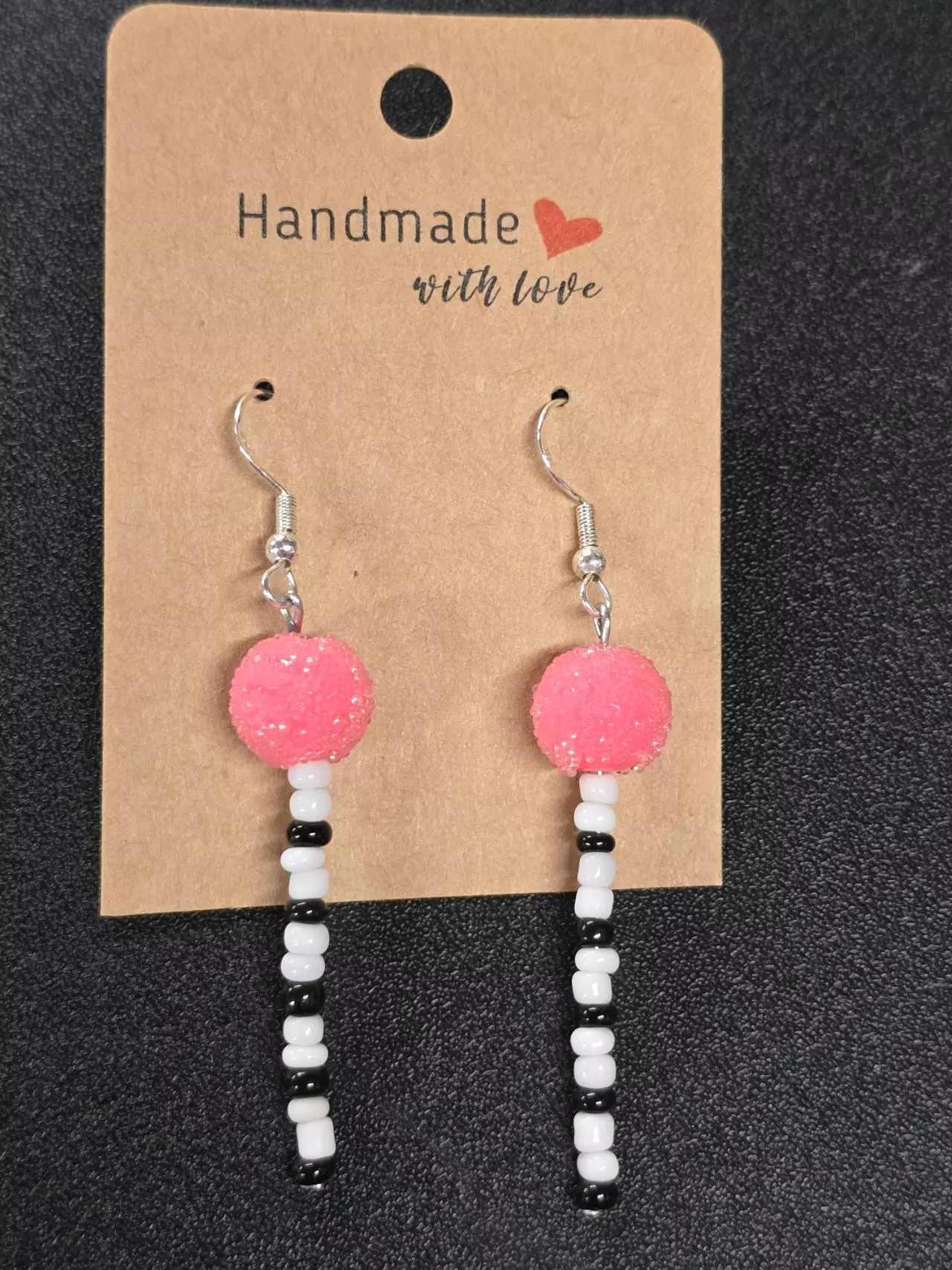 plant/Handmade Earings Sterling Silver Hardware -0