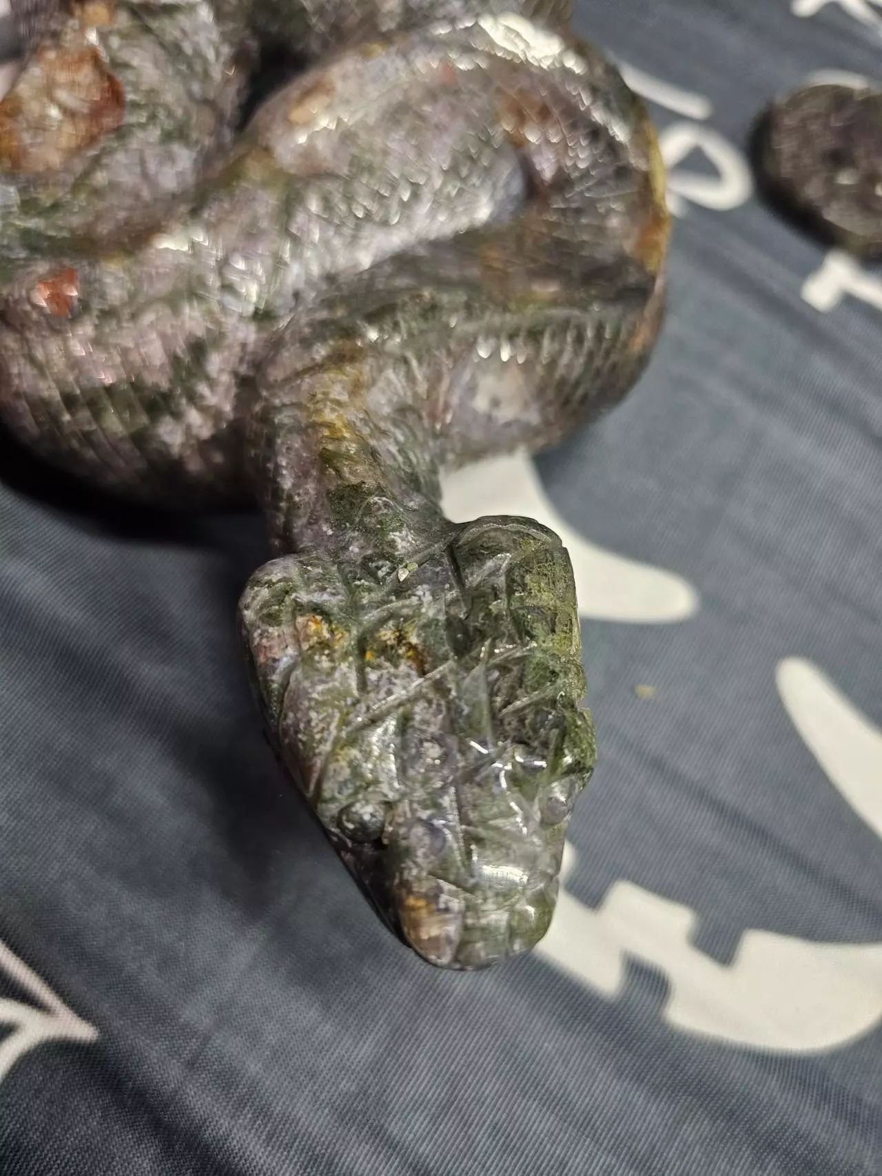 plant/Moss Agate Snake, 10 1/2 inches long-1
