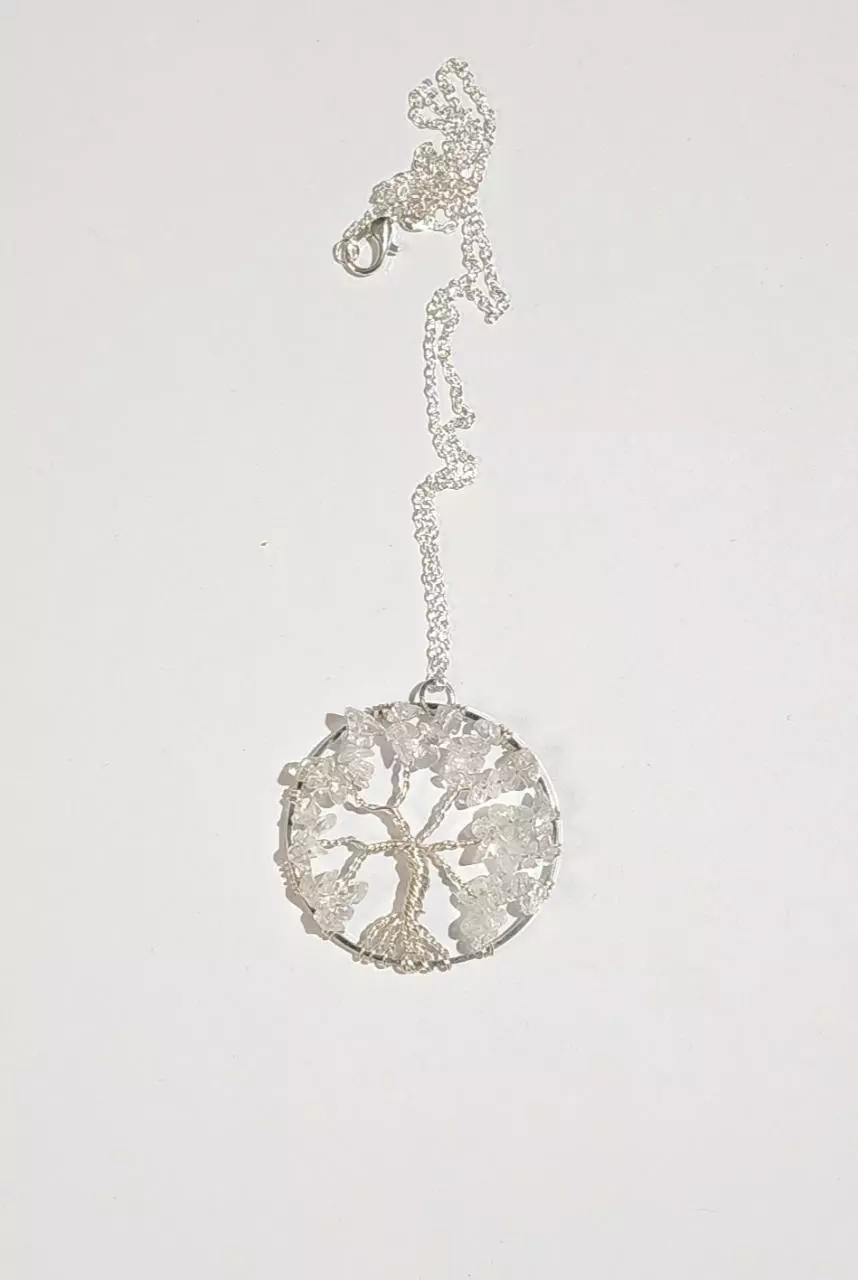 plant/Clear Quartz Pendant -0