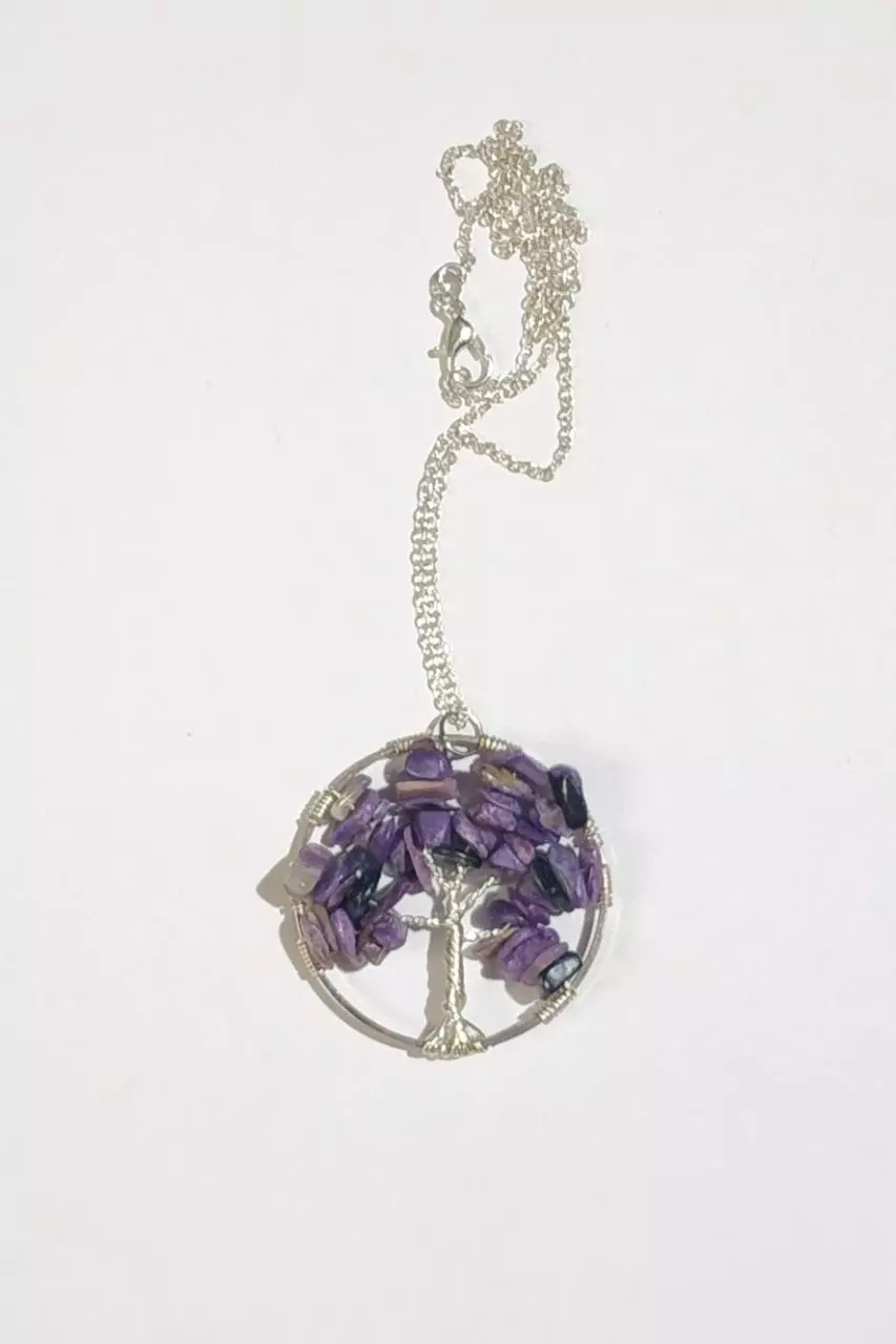 plant/Charoite Pendant-0