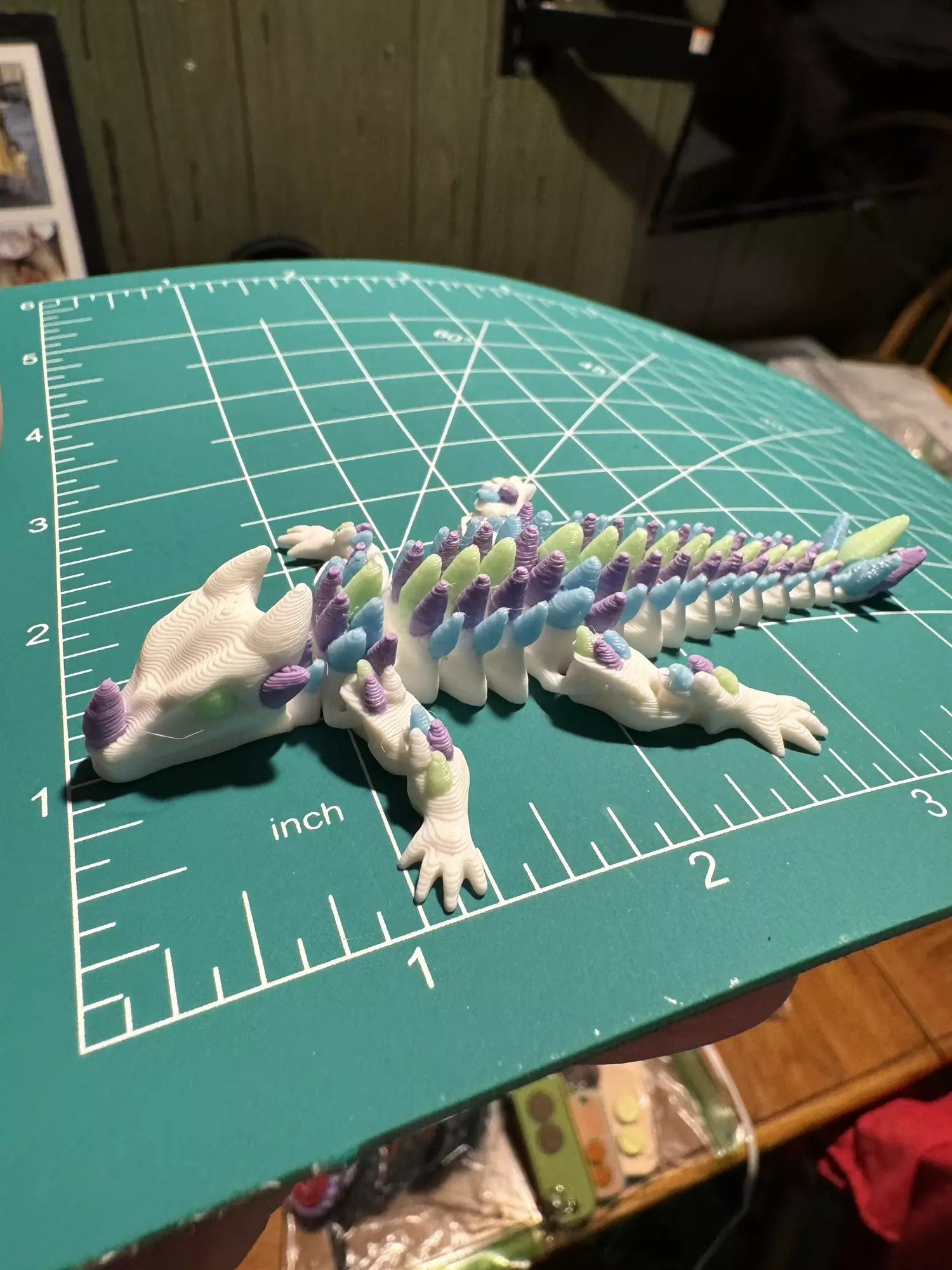 plant/3D printed Glow in the dark articulated lizard dragon-1