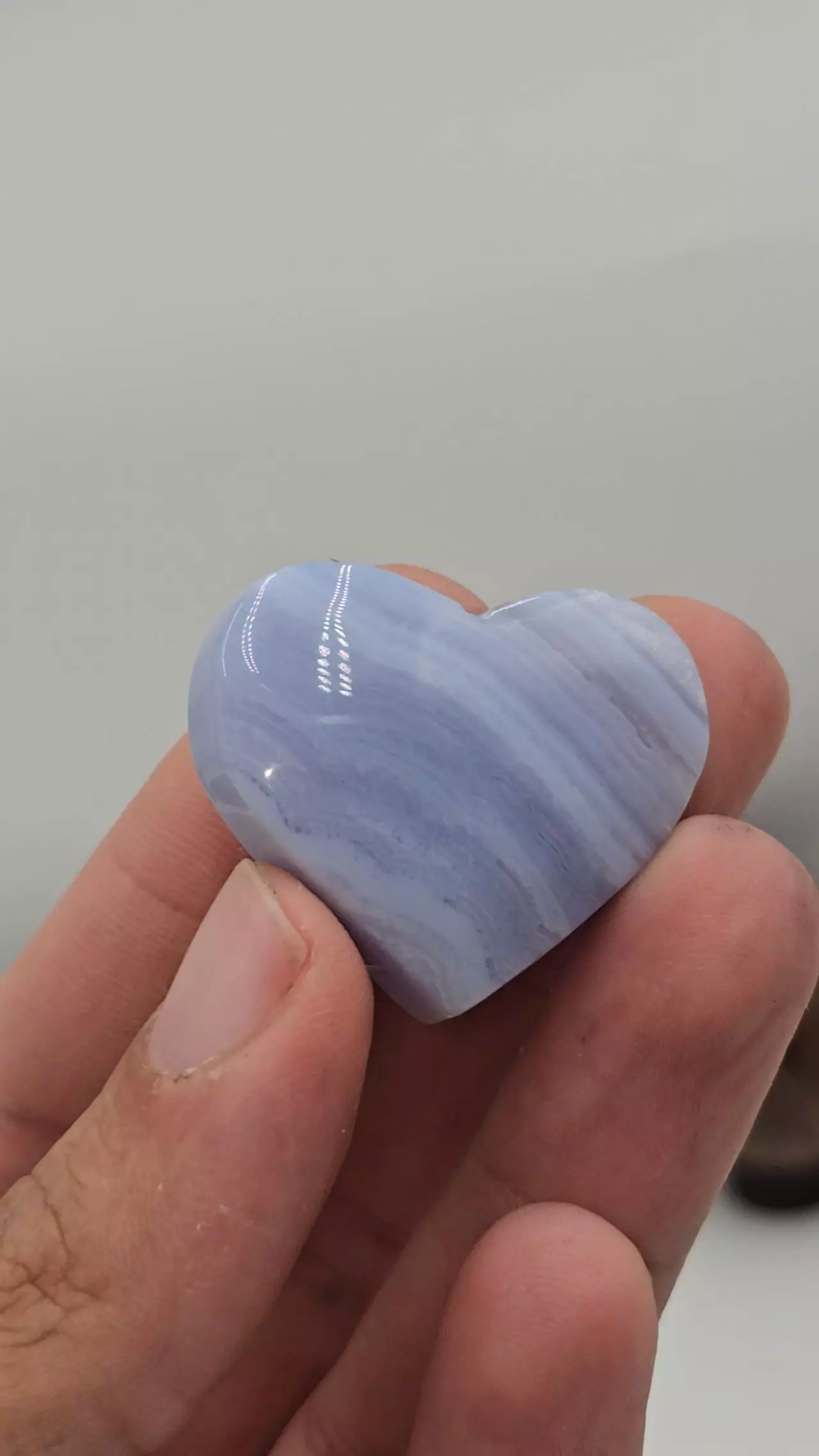plant/Blue Lace Agate Heart from Namibia-0