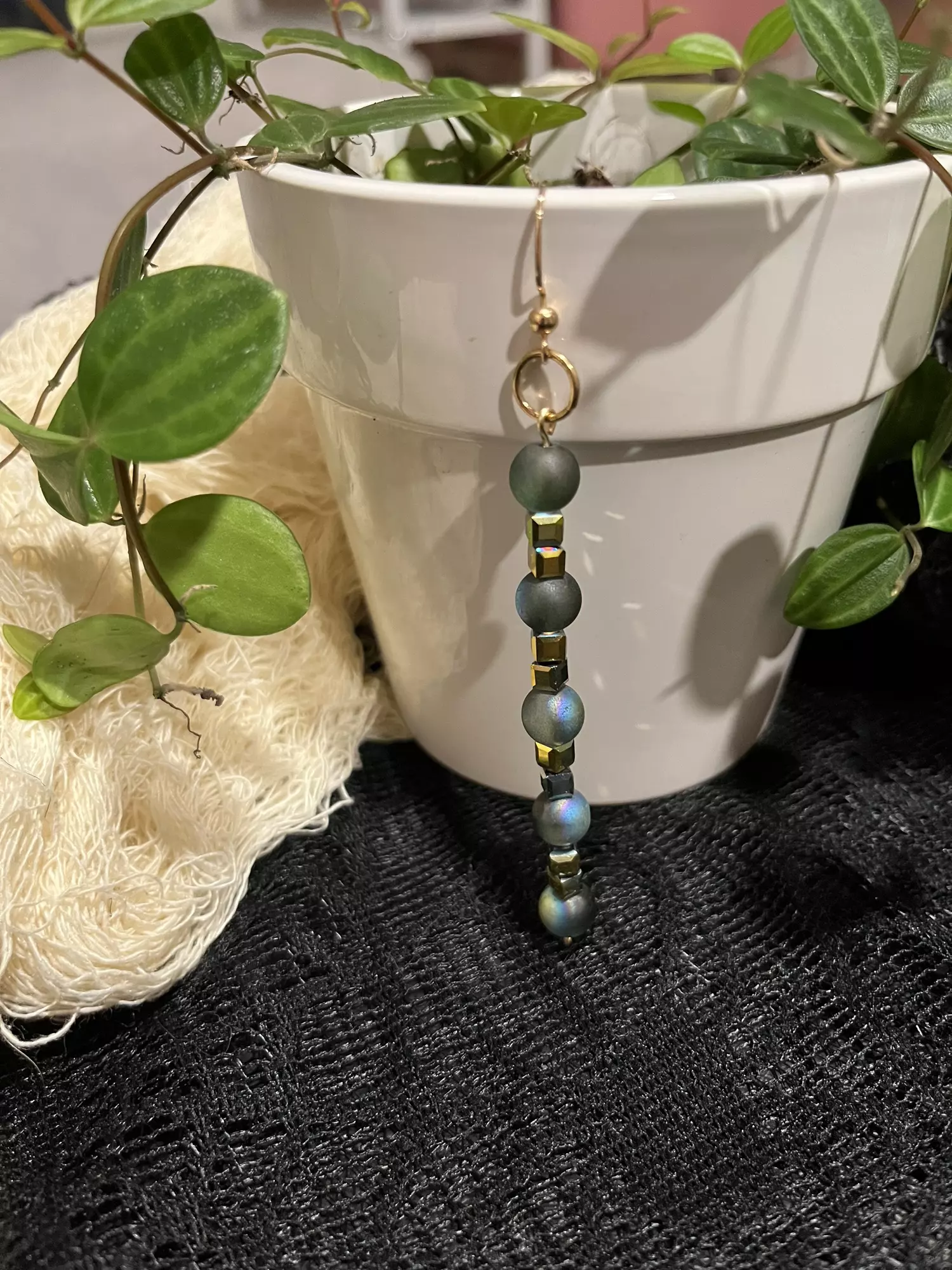 plant/Oil spill pot charm-0