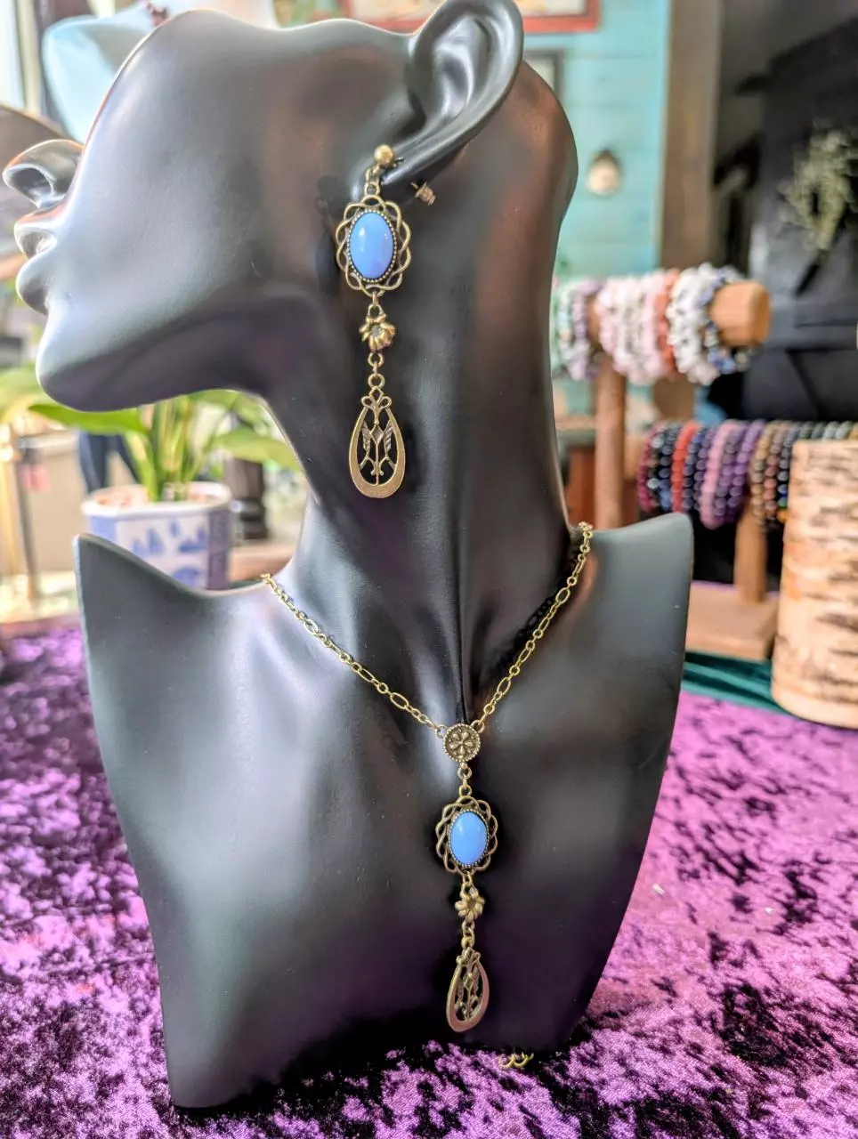 plant/Necklace and earring set #78-0