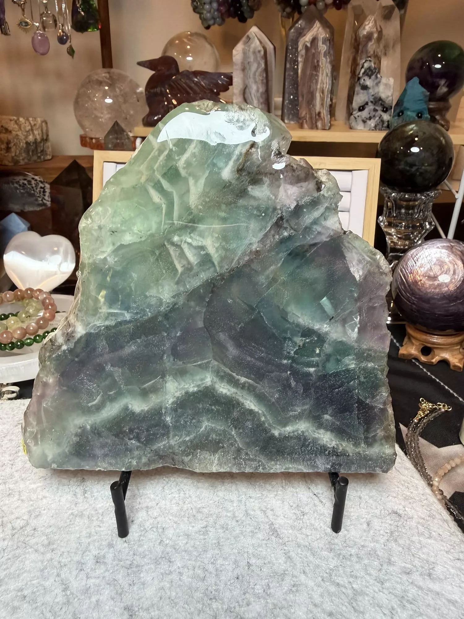 plant/large fluorite slab-0
