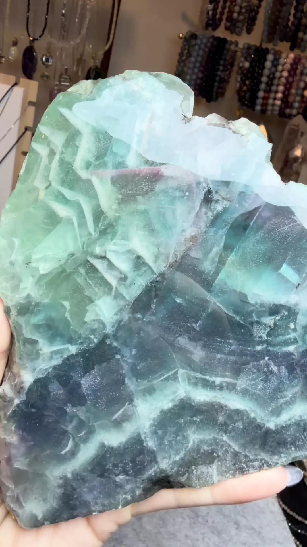 plant/large fluorite slab-2