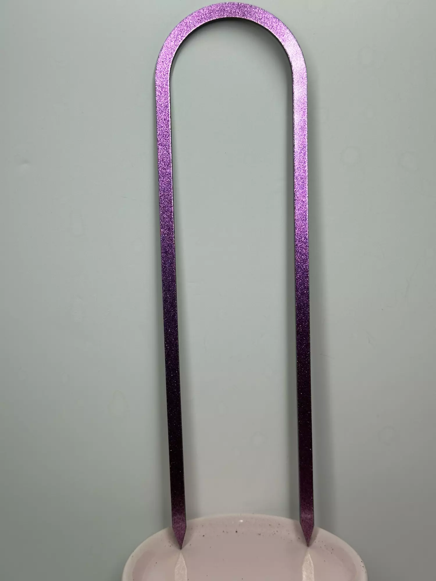 plant/9” Arch Trellis ‘Pink Chrome’ (back is solid color)-2