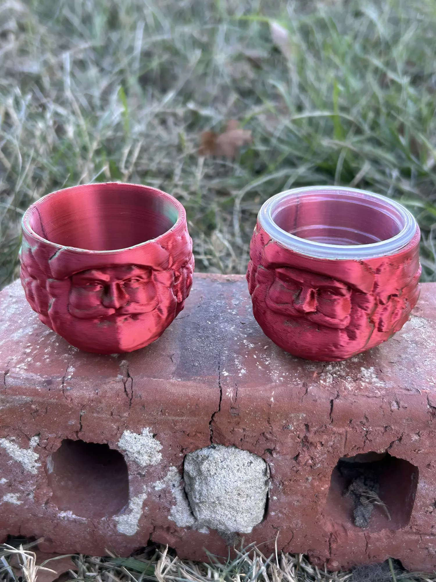 plant/Set of two Santa dish holders/sphere holders-0