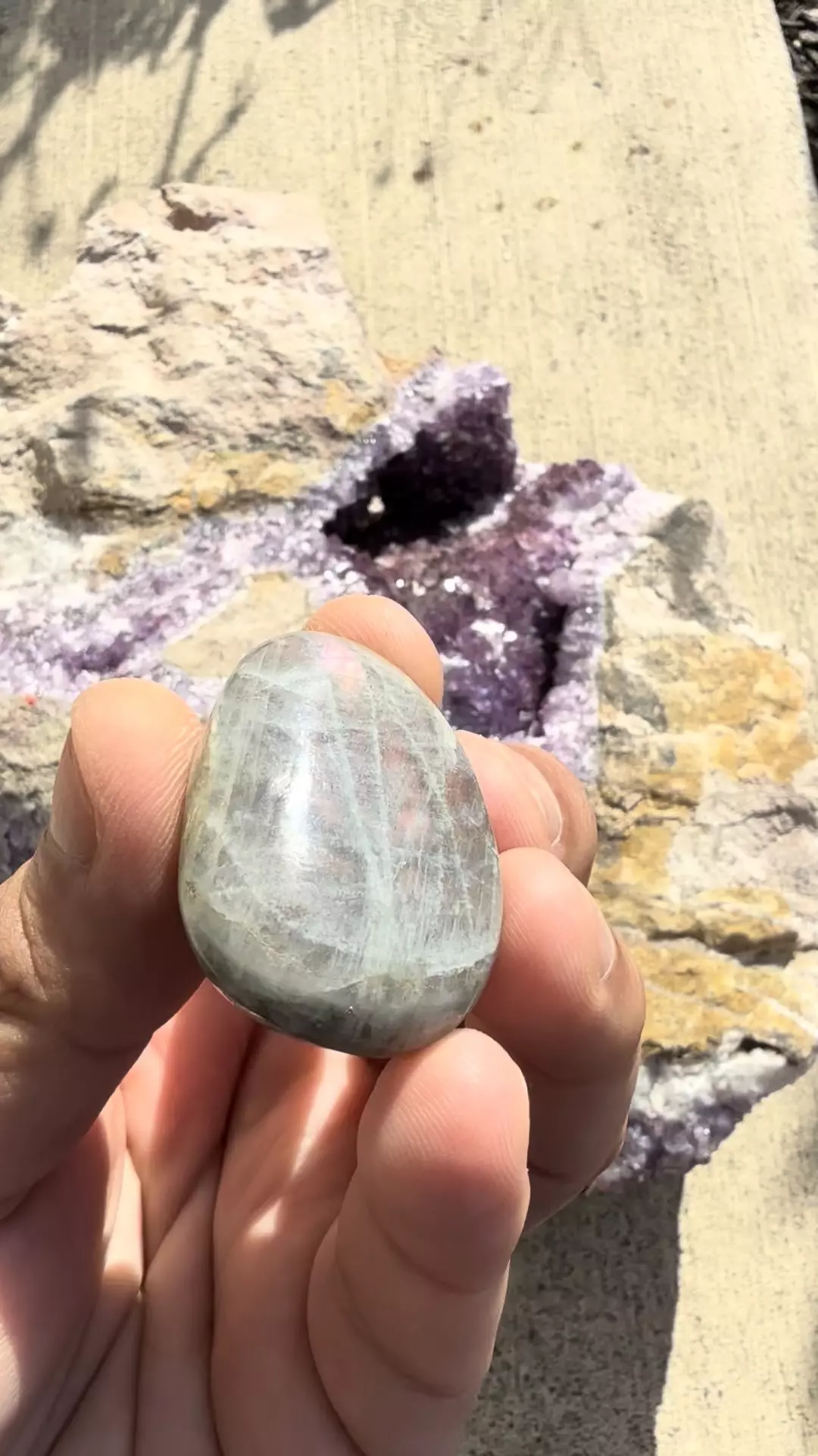 plant/Labradorite palmstone #5-0