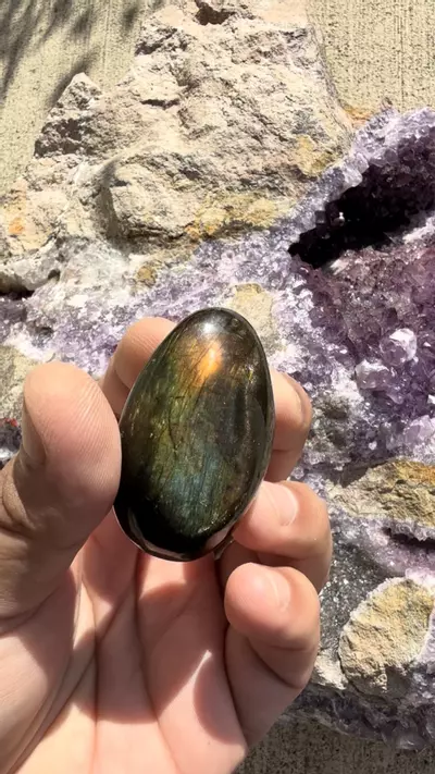 plant/Labradorite palmstone #1-0-thumbnail