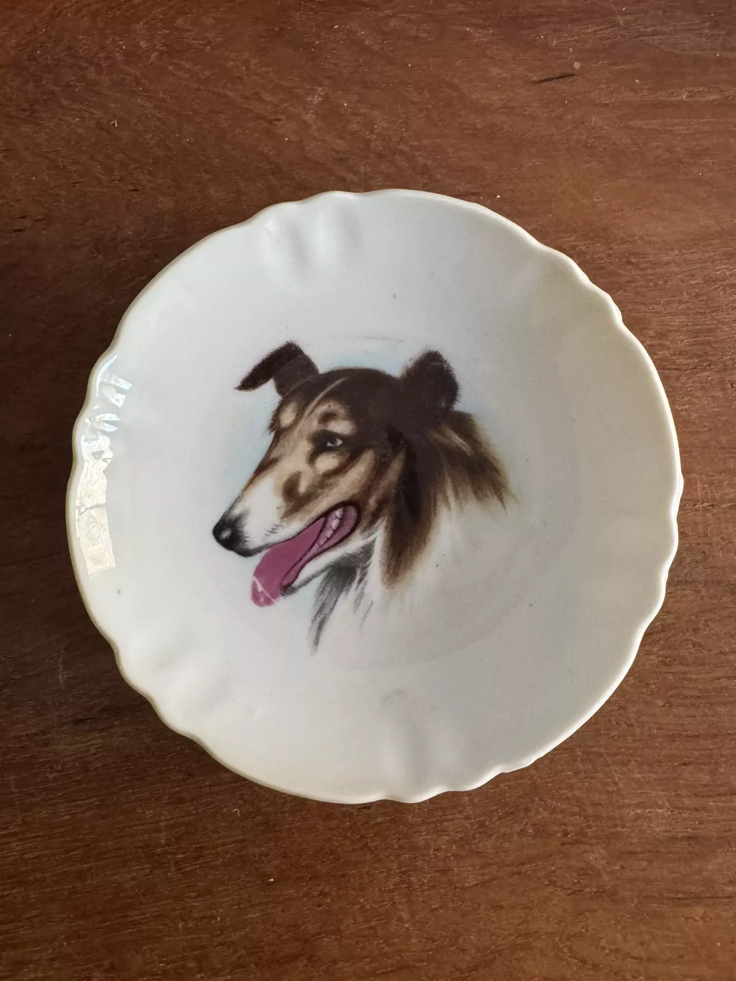 plant/porcelain Collie Fog small plate 4”-0