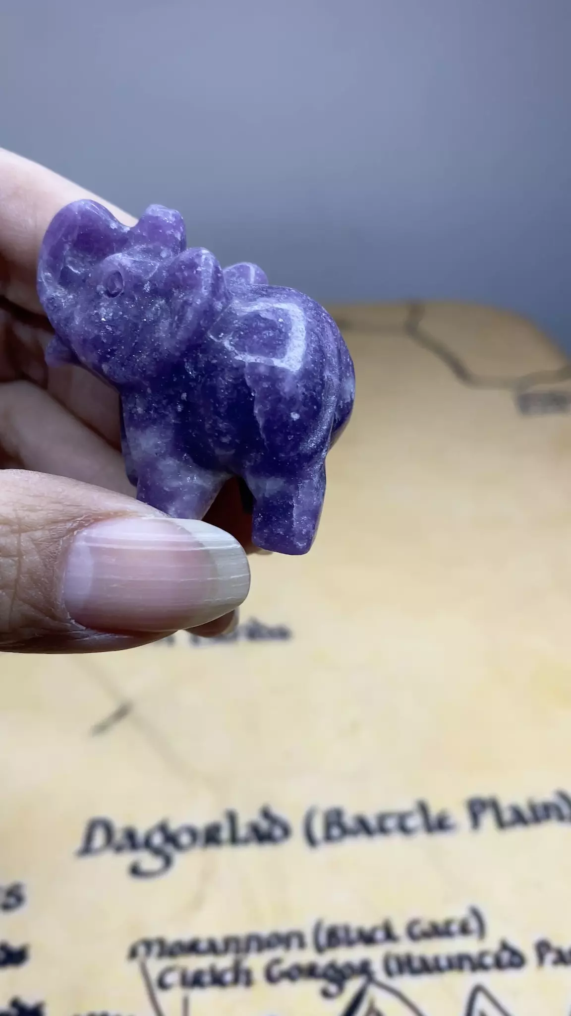 plant/Lepidolite elephant -0