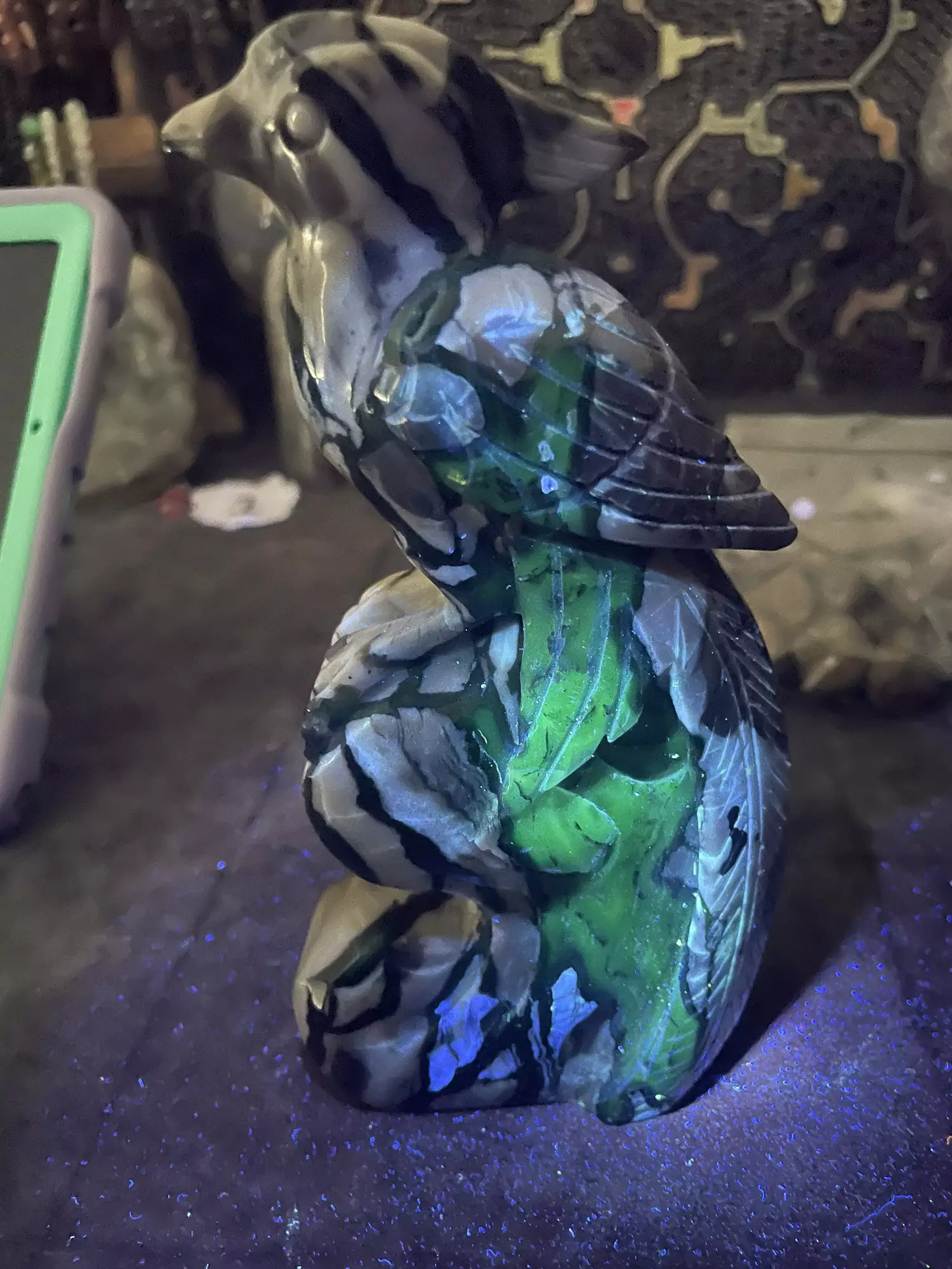 plant/Volcanic agate bird carving-1