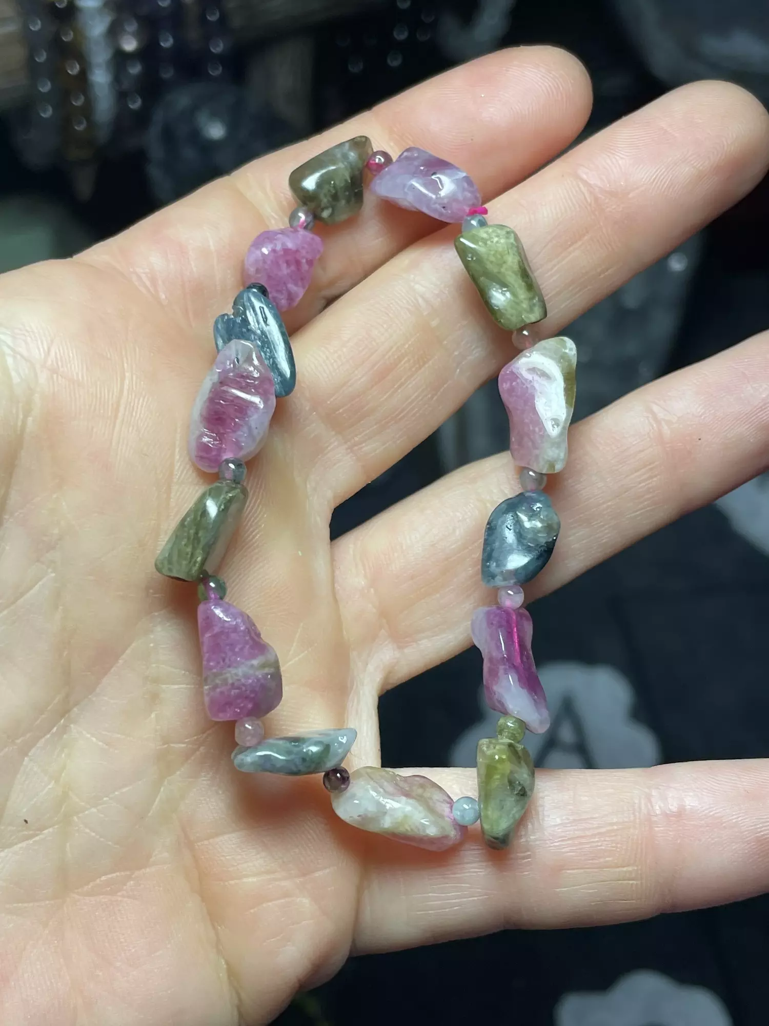 plant/Tourmaline Freeform bracelet-0