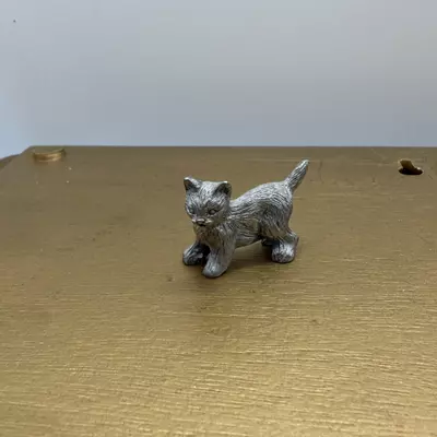 plant/Lot of 3 Vintage Spoontiques Mini Kitten Cat Pewter Figurine 24-0-thumbnail