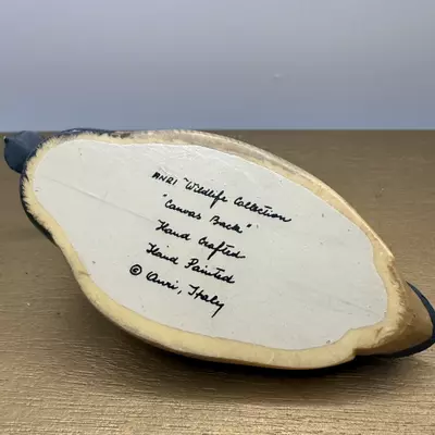 plant/Vintage Canvas Back Duck Figurine -ANRI Wildlife Collection, Italy, 4.5 inch-3-thumbnail