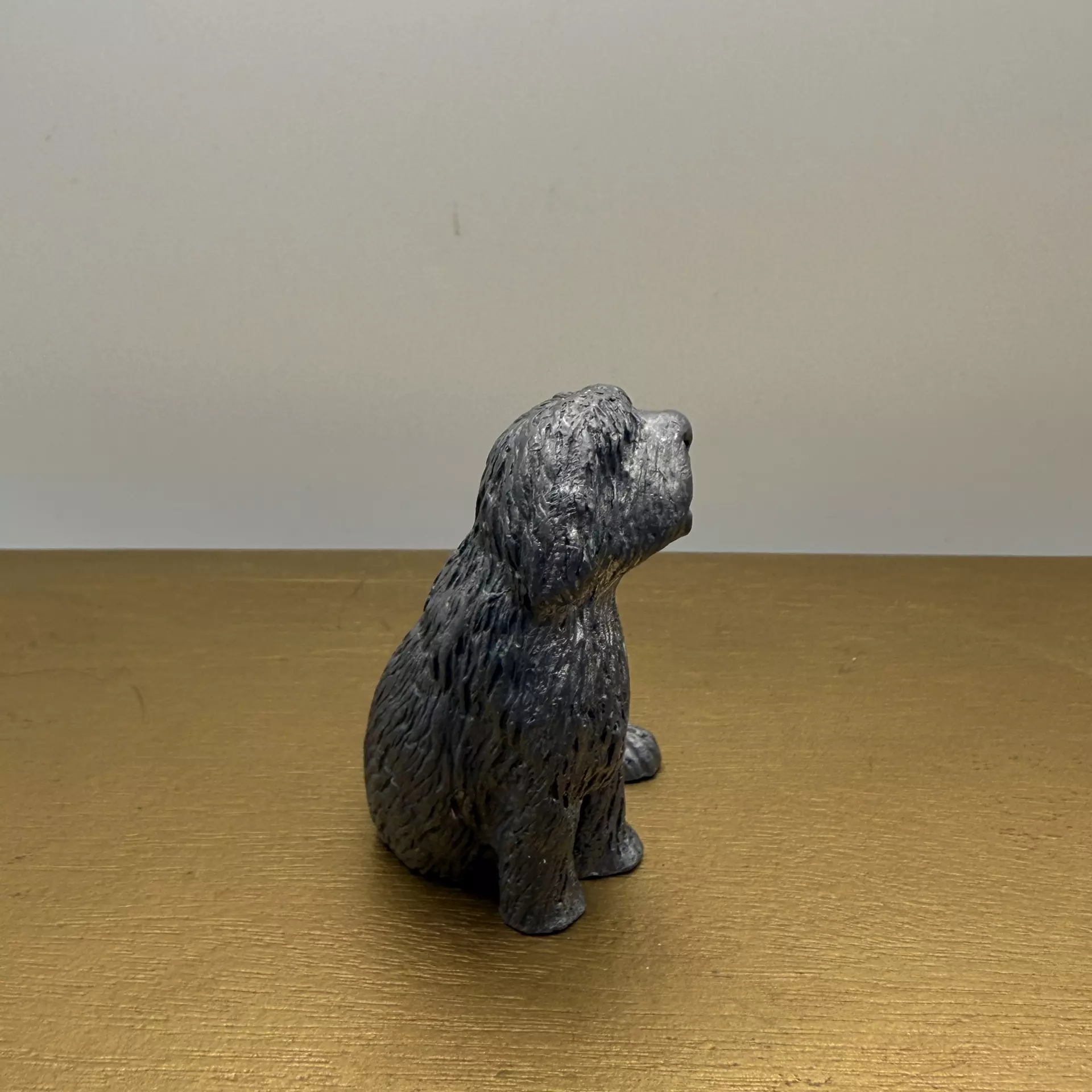 plant/Vintage RB Pewter Old English Sheepdog Figurine-4