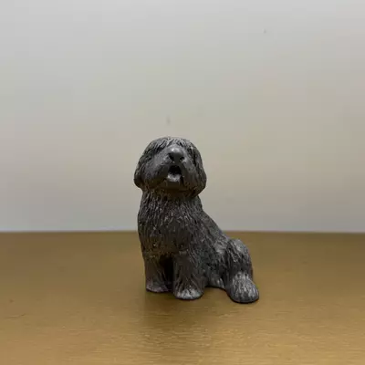 plant/Vintage RB Pewter Old English Sheepdog Figurine-0-thumbnail