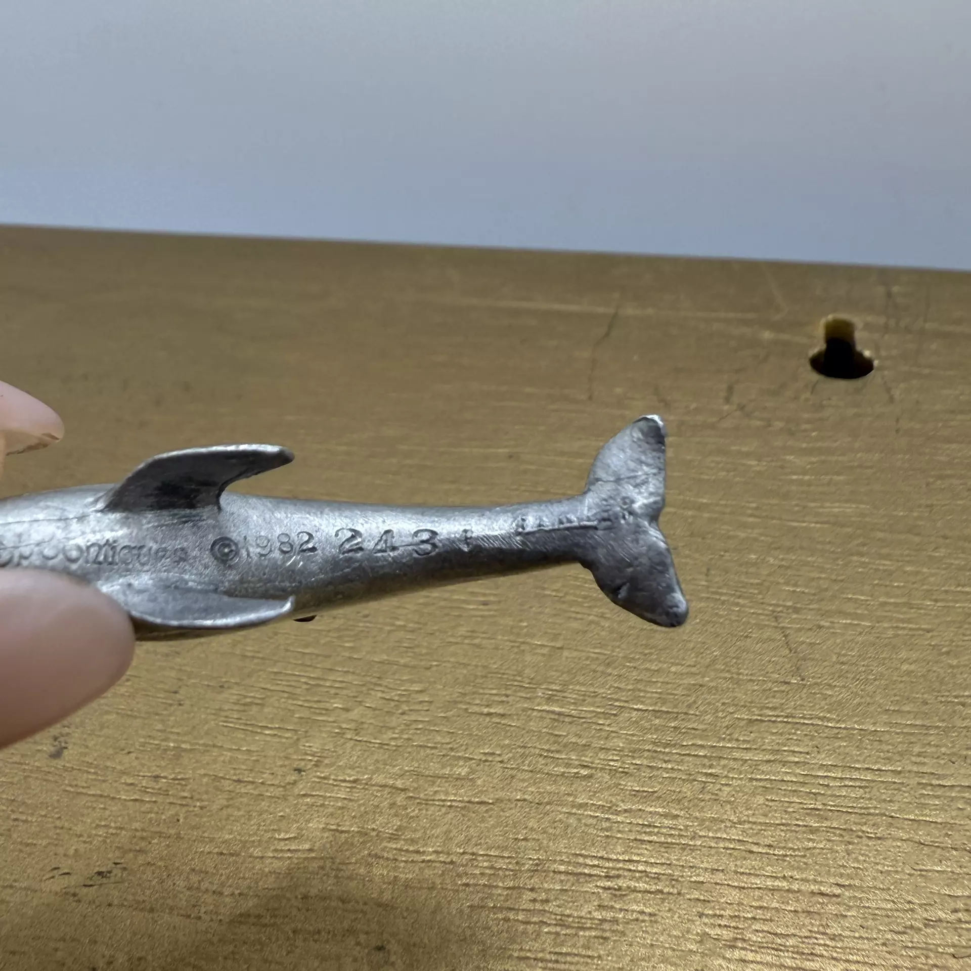 plant/Vintage Mini Dolphin Spoontiques Figurine Pewter #243 1982-3