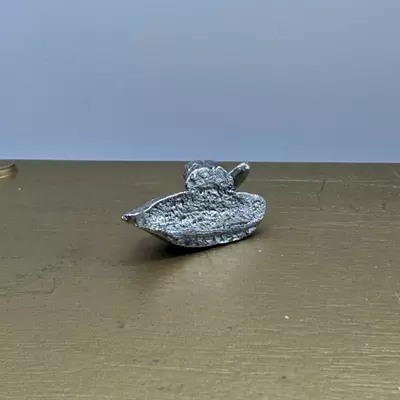 plant/Vintage Pewter Mallard Duck w Baby  Figurine-4-thumbnail