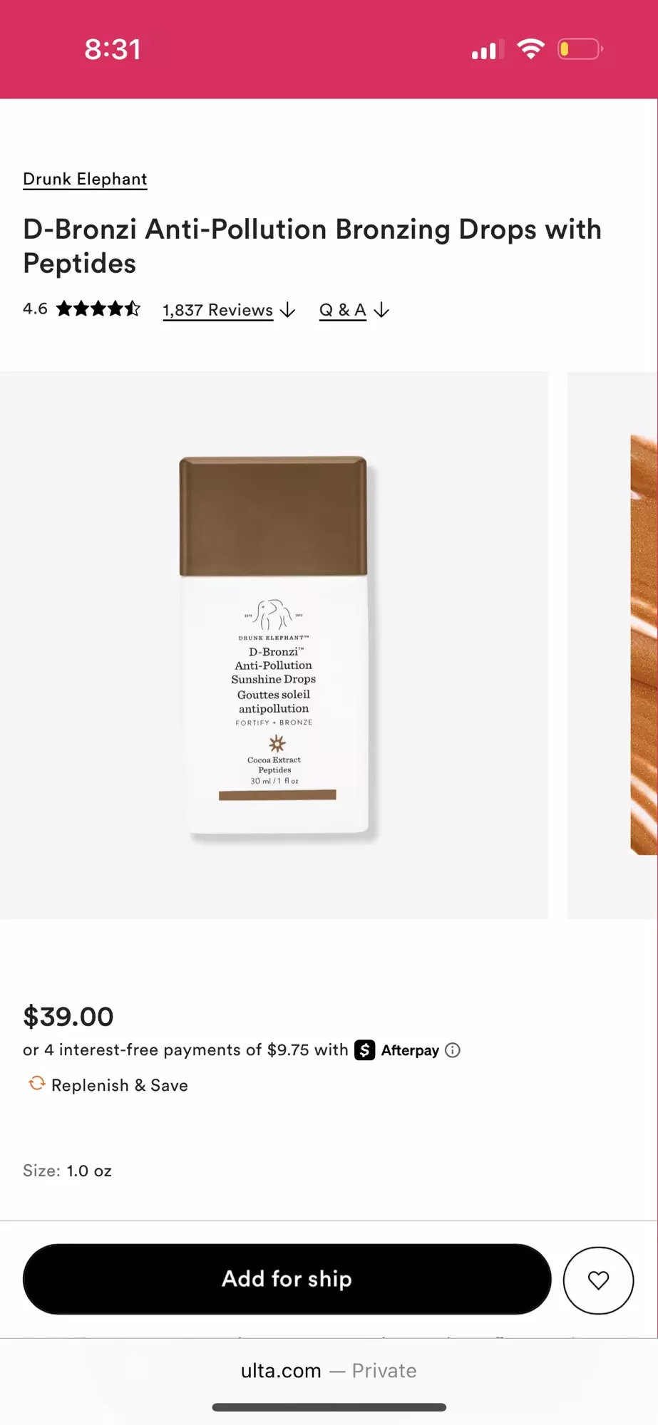 plant/Drunk elephant bronzi drops-0