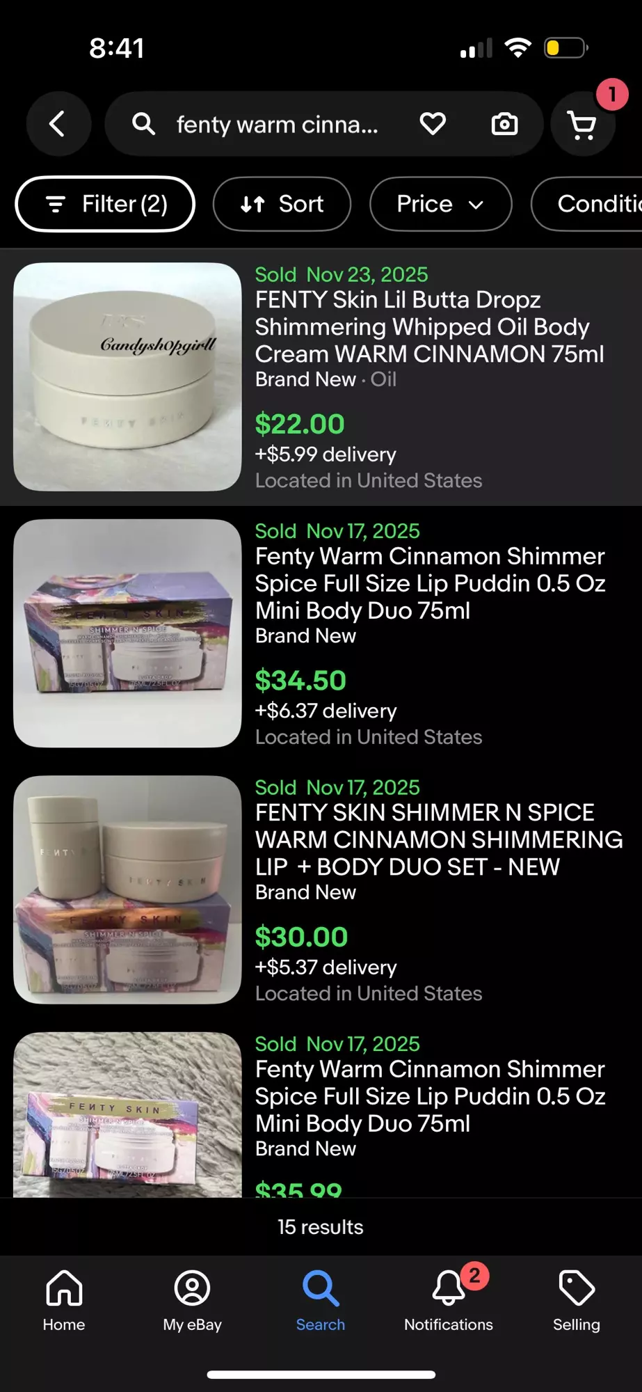 plant/Fenty Warm Cinnamon LE shimmer body butter 75ml-1