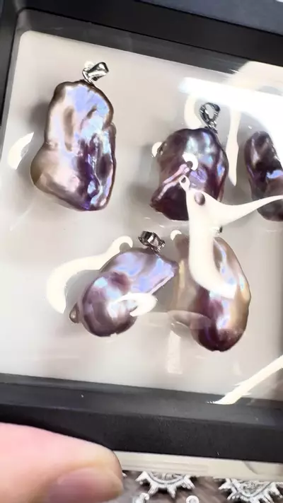 plant/$22| 1 pc Purple Baroque Pearl Pendant-1-thumbnail