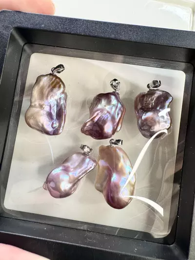 plant/$22| 1 pc Purple Baroque Pearl Pendant-0-thumbnail